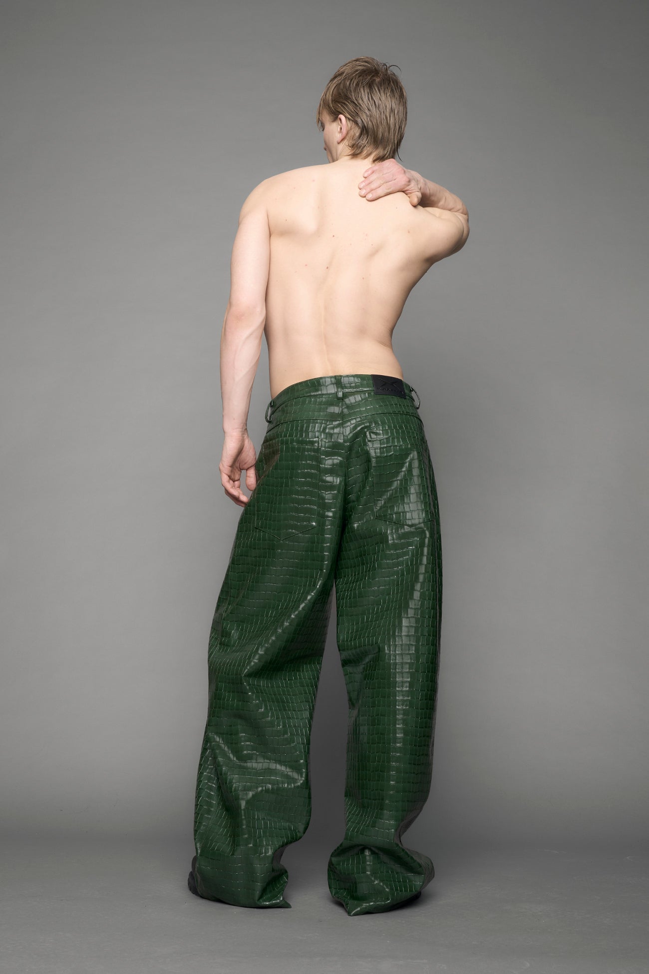 Leather Baggy Suiting Pants — view 11