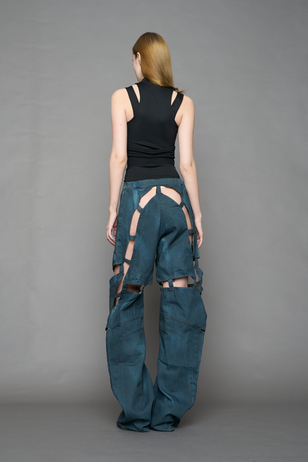 Moto Denim Floating Pants — view 4