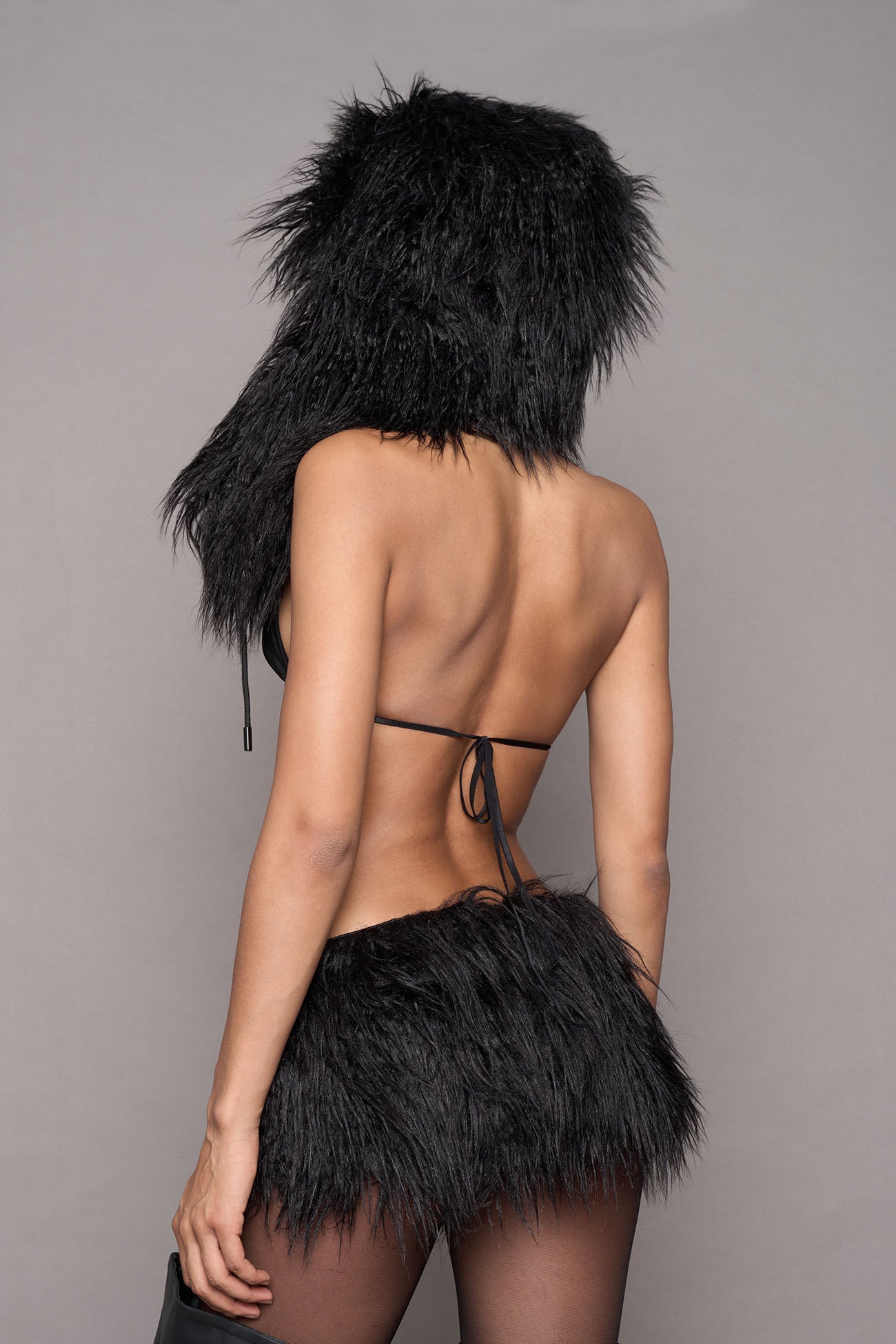 Vip Faux Fur Hat Black — view 4