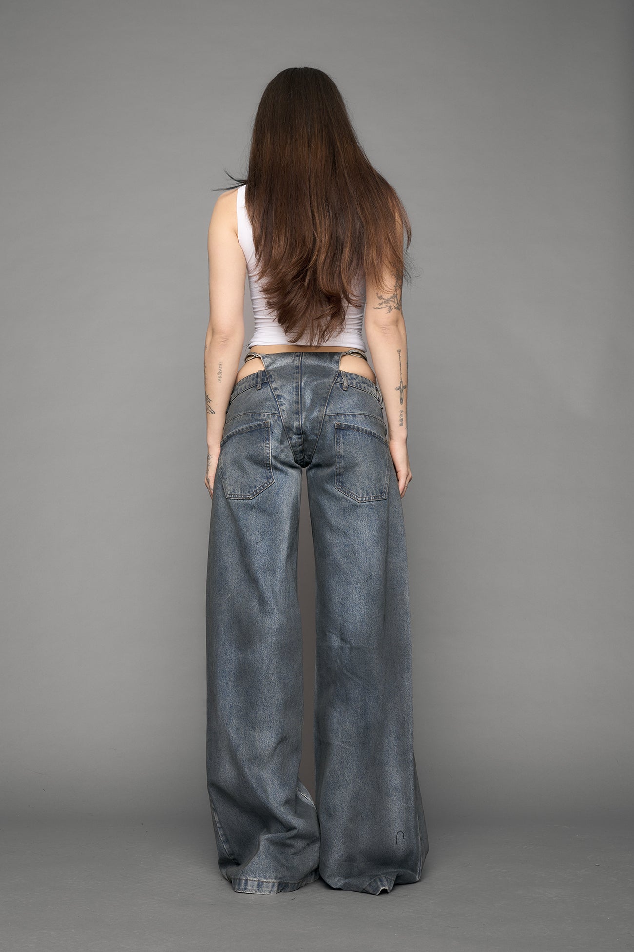 Denim Thong Pants — view 6