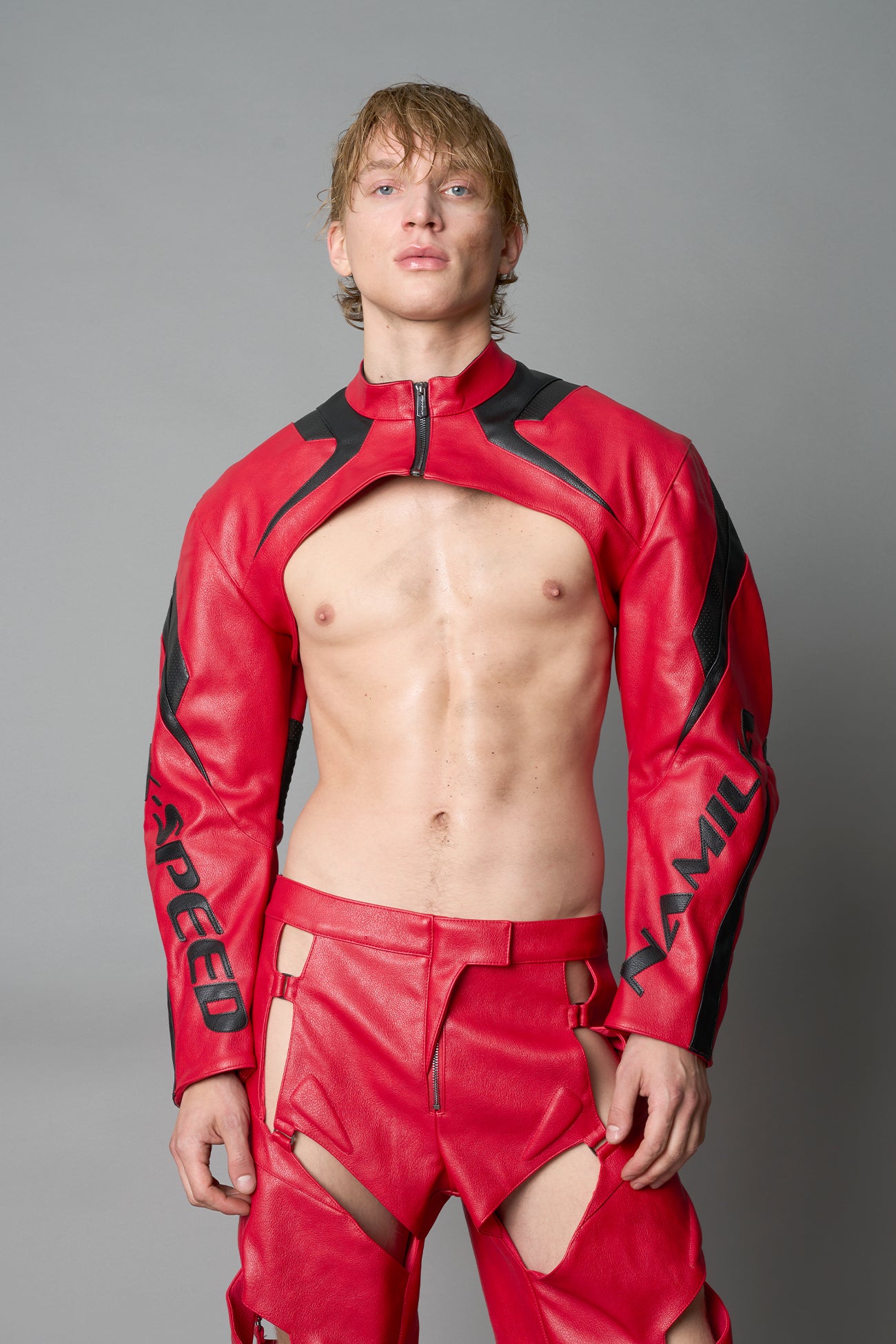 XTC Leather Choker Jacket — view 19