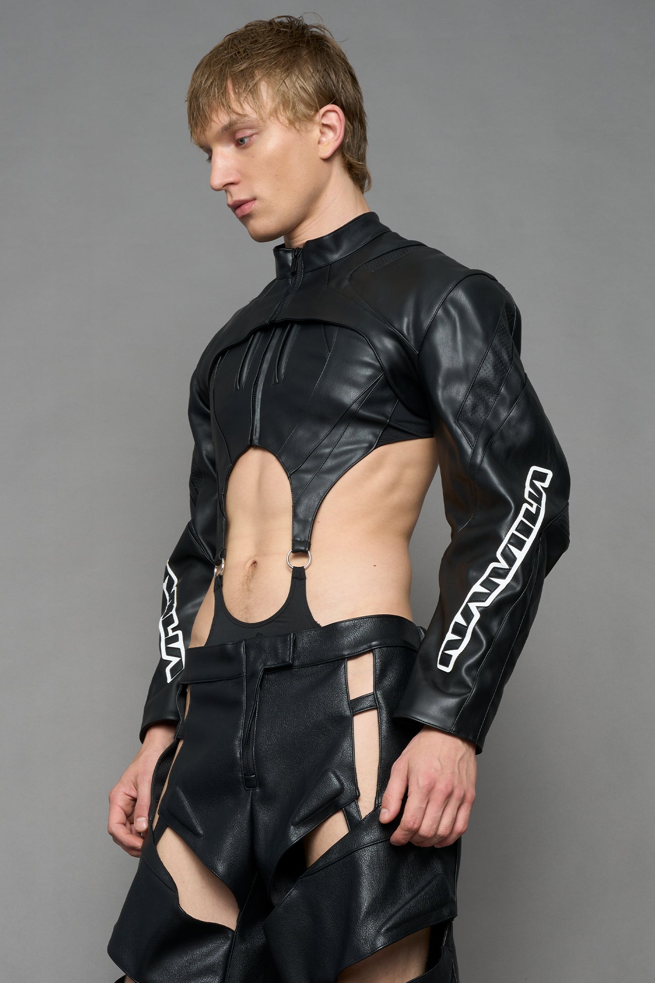 XTC Leather Choker Jacket — view 9