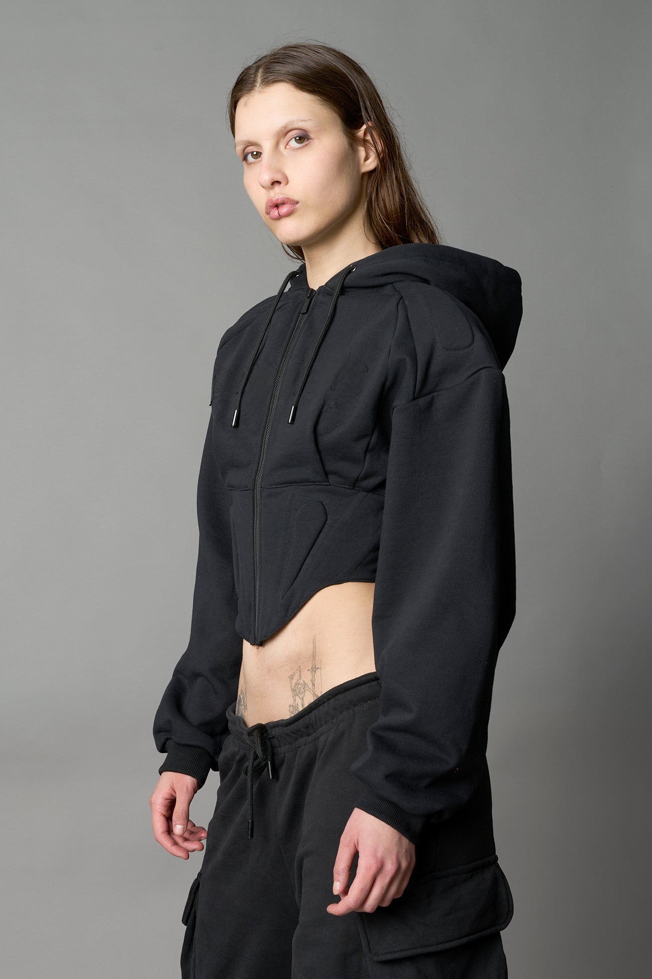Corset Zip-Up Hoodie — view 2