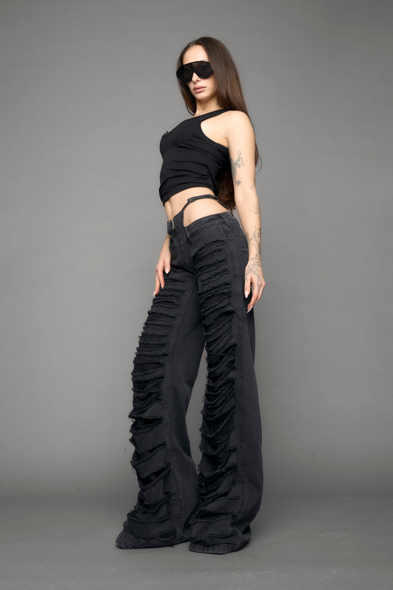 Denim Thong Pants — view 4