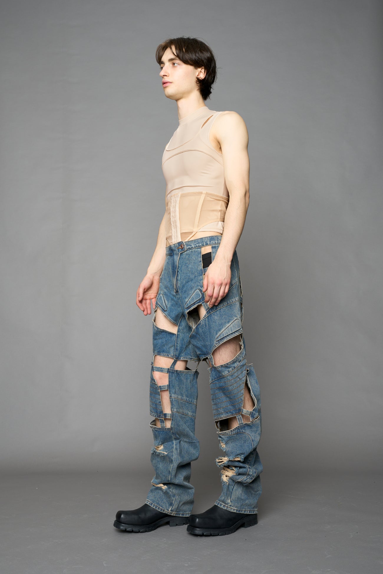 Moto Denim Floating Pants — view 7