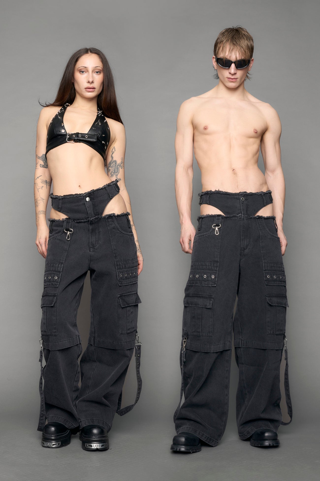 Cargo Denim Panty Trousers — view 1