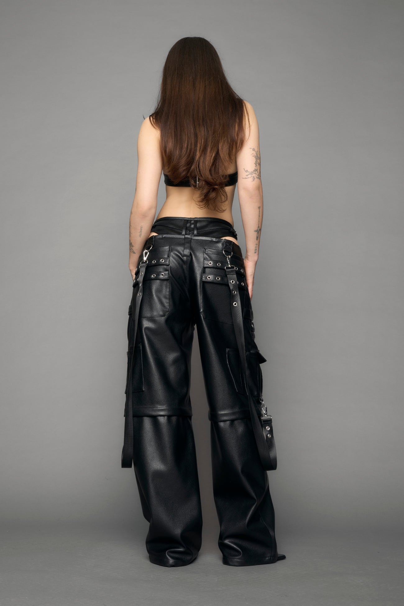 Cargo Leather Panty Trousers — view 5