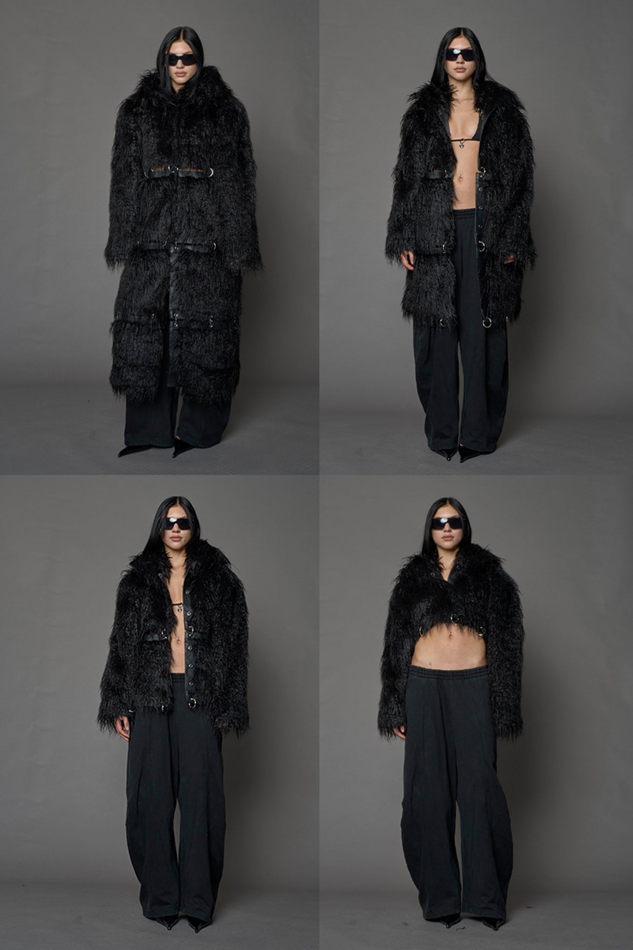 Vip Detachable Faux Fur Coat Black — view 2