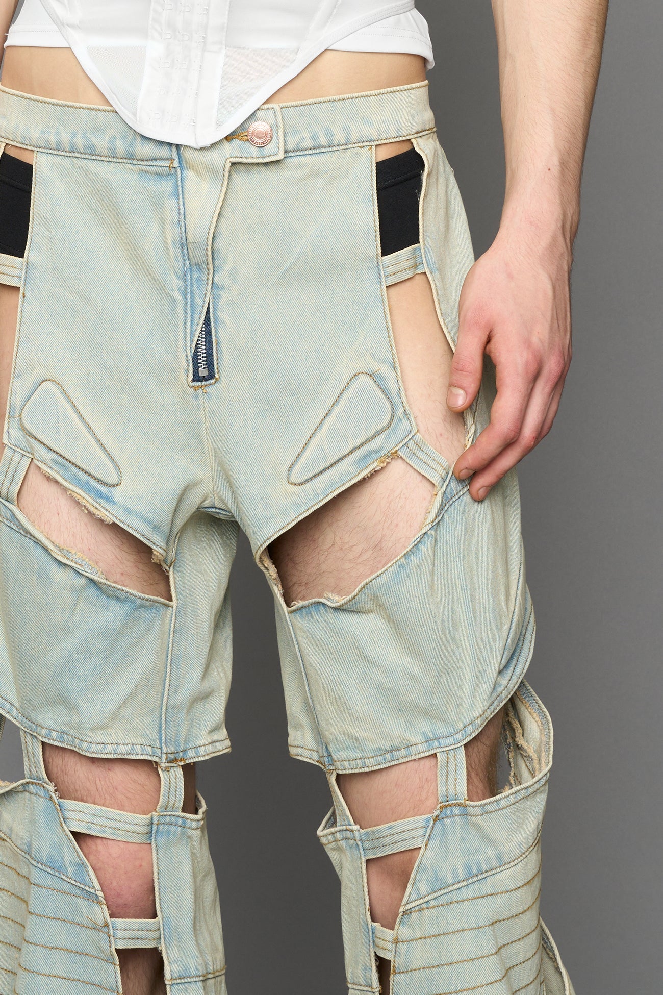 Moto Denim Floating Pants — view 16