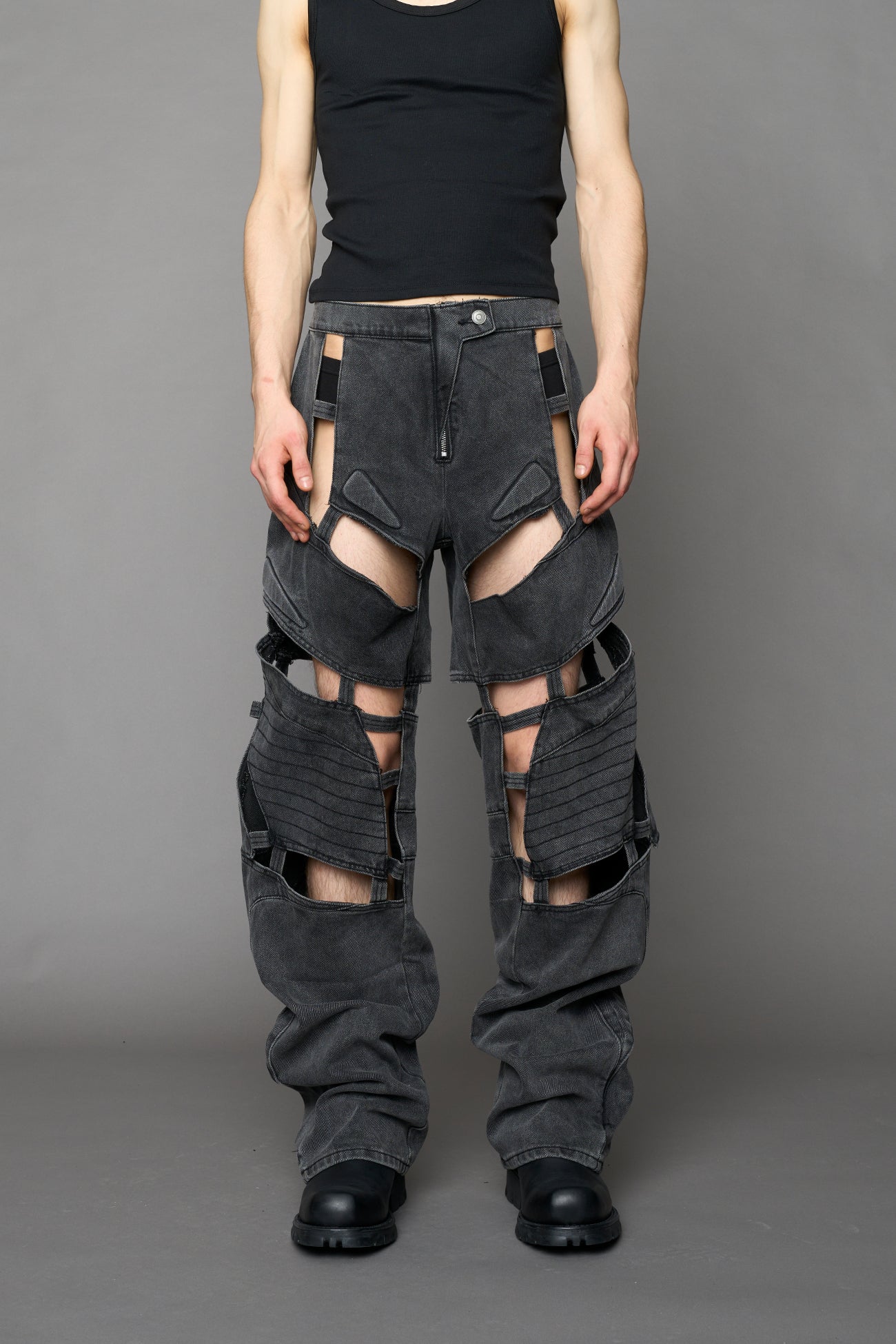Moto Denim Floating Pants — view 5