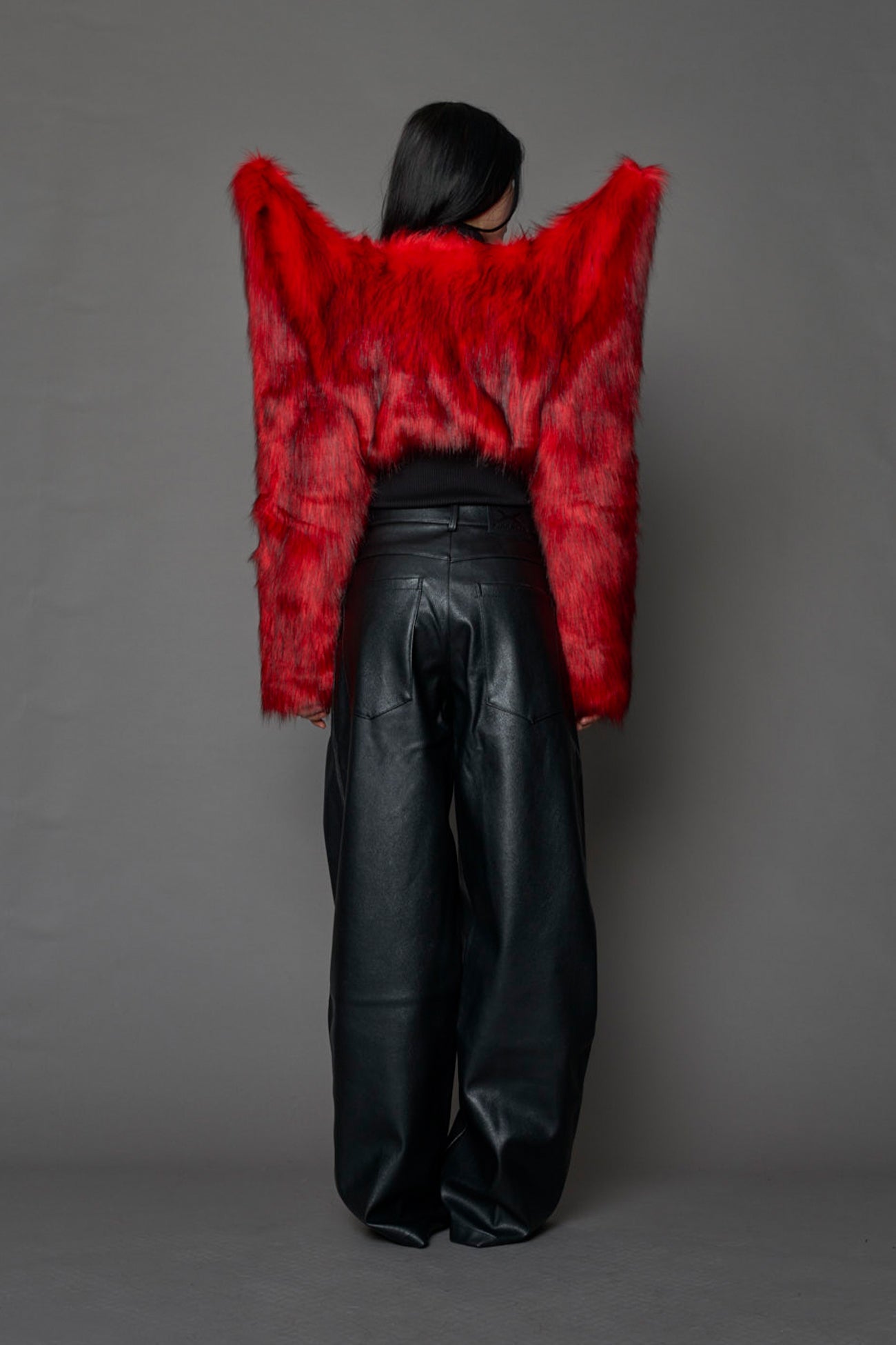 Doomsday Crop Faux Fur Jacket — view 9
