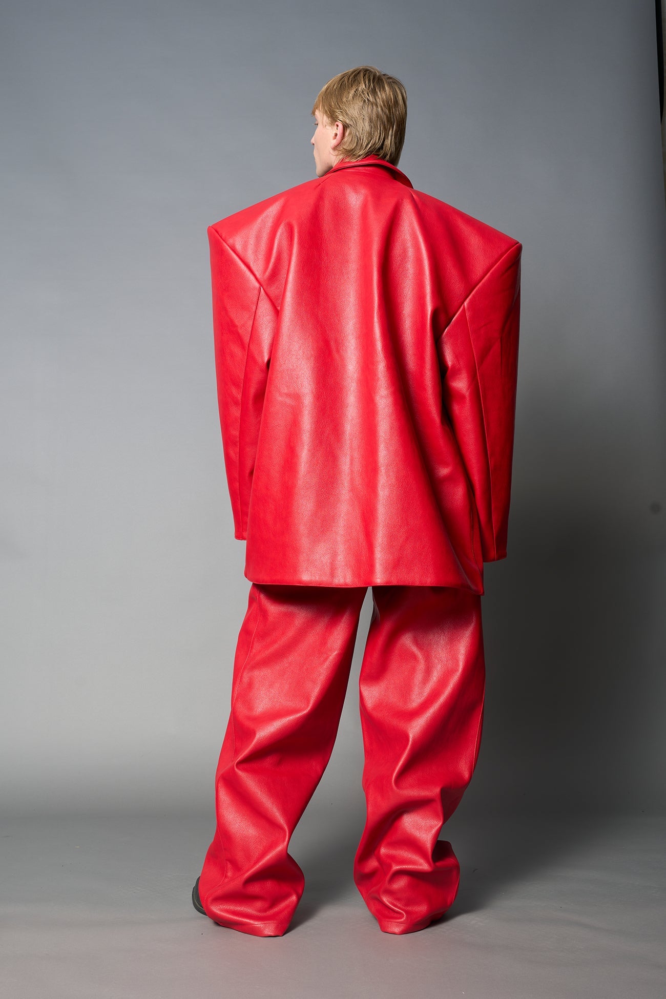 Leather Oversize Blazer — view 12