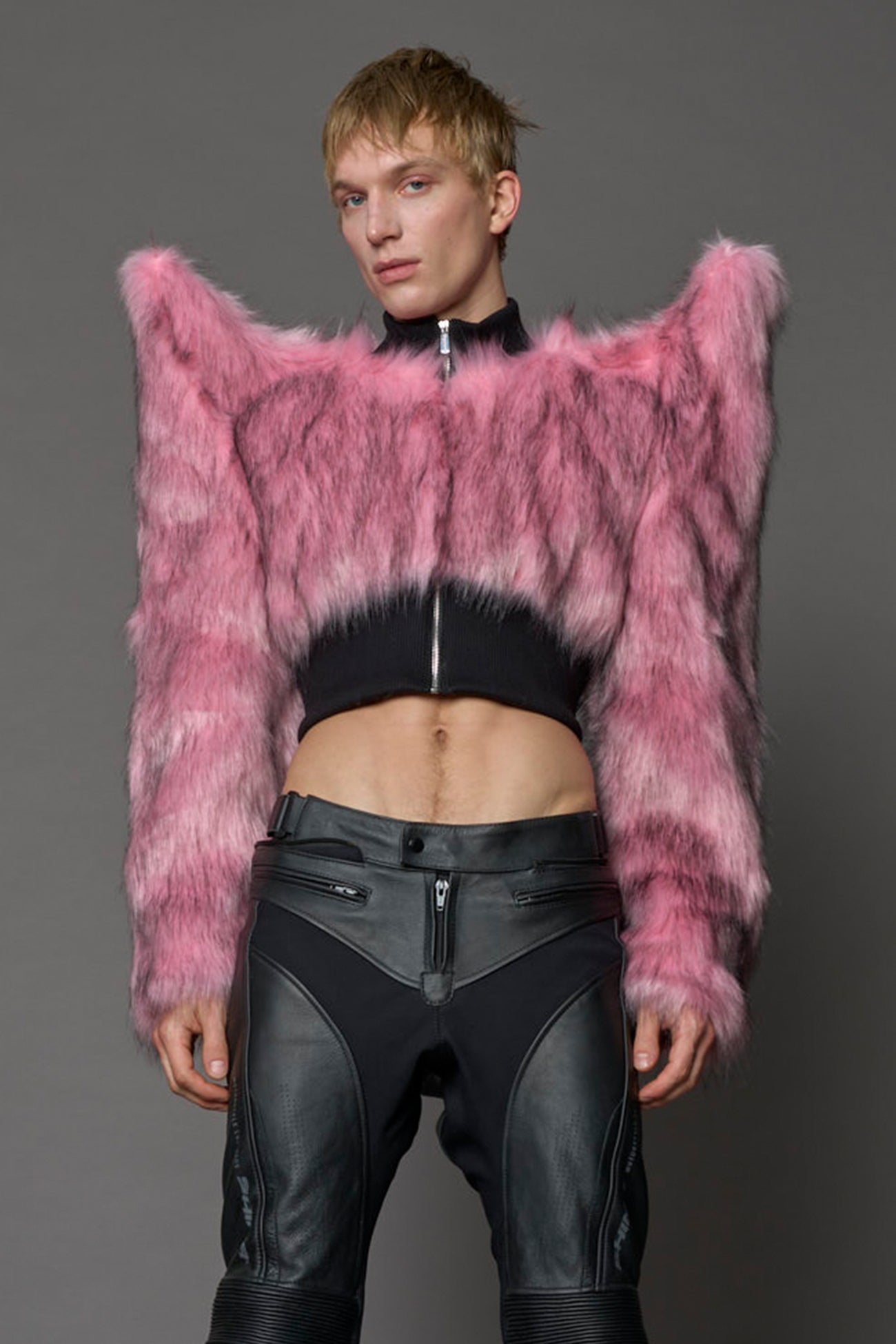 Doomsday Crop Faux Fur Jacket — view 12