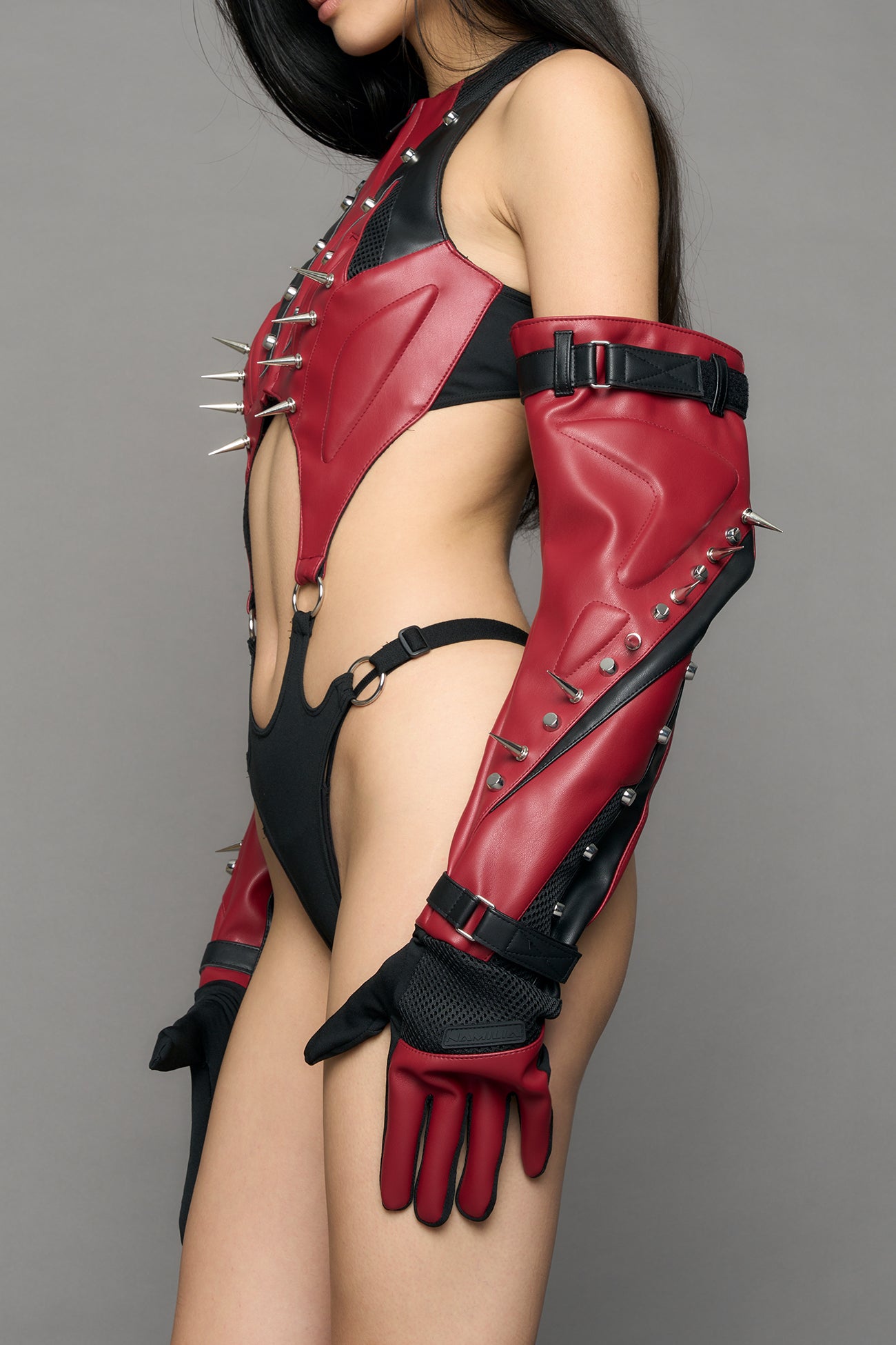 Studded Octane Moto Gloves — view 3
