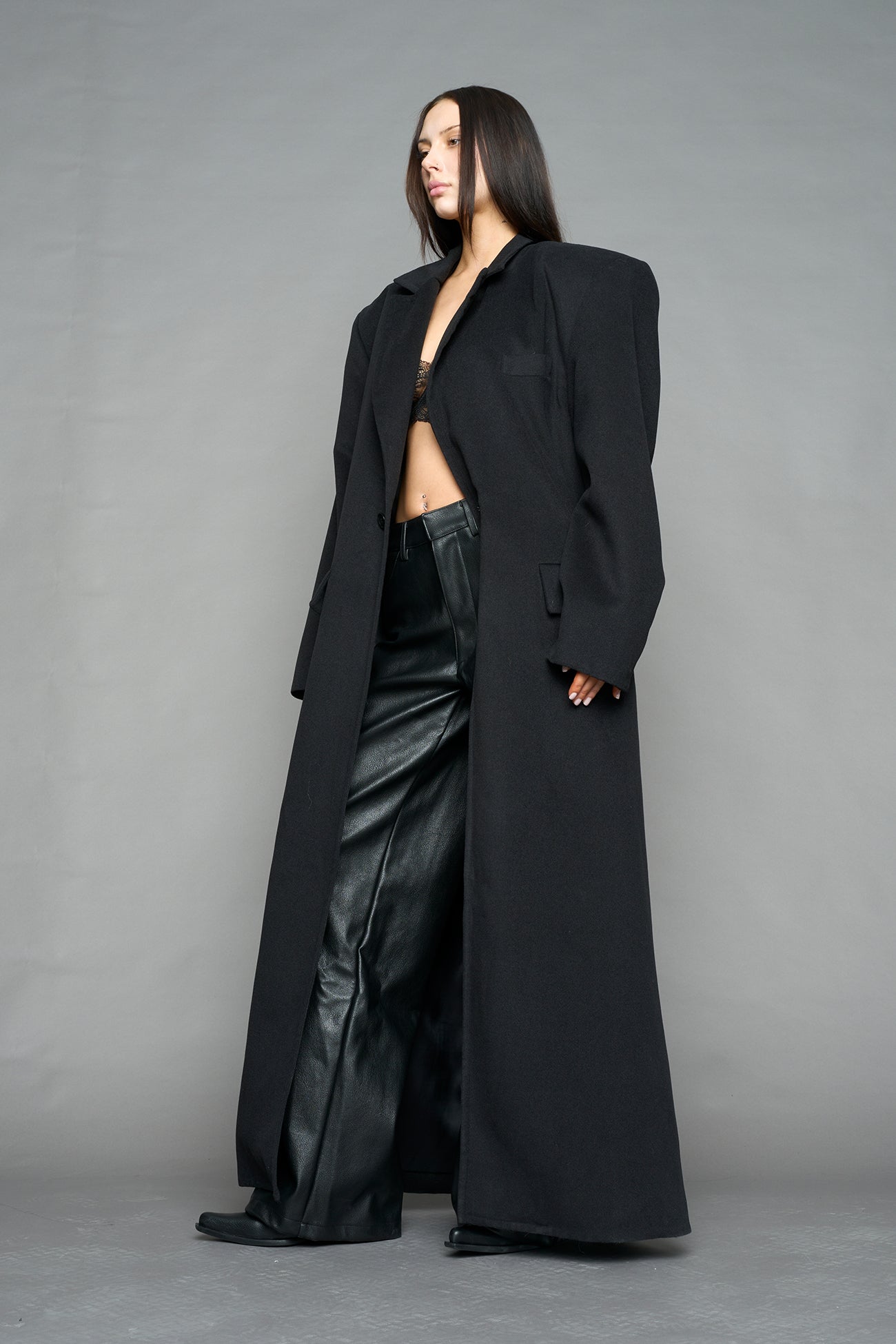 Wool Elongated Blazer Coat — view 3