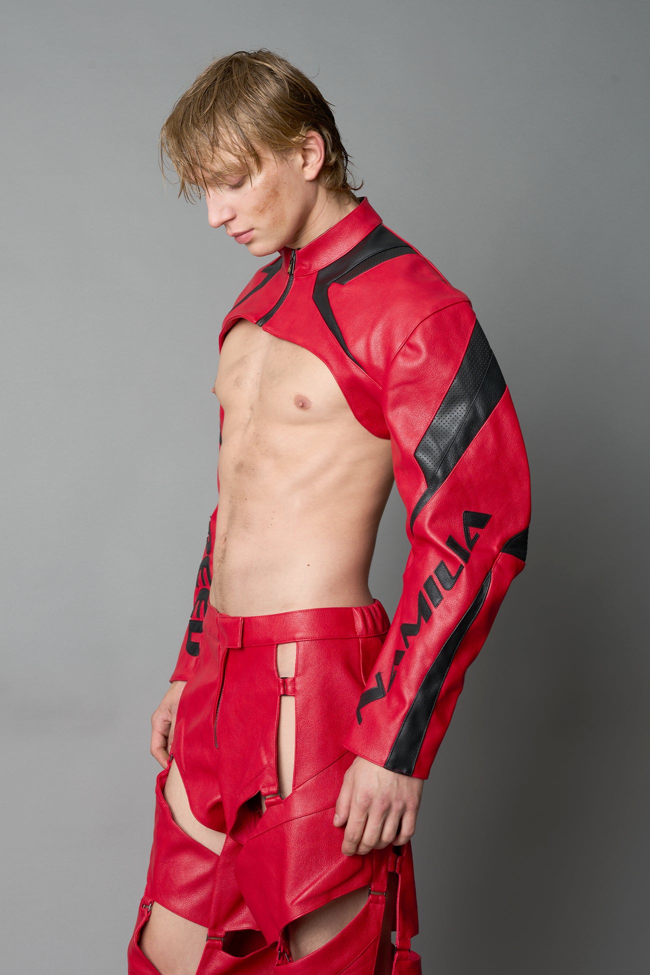 XTC Leather Choker Jacket — view 20