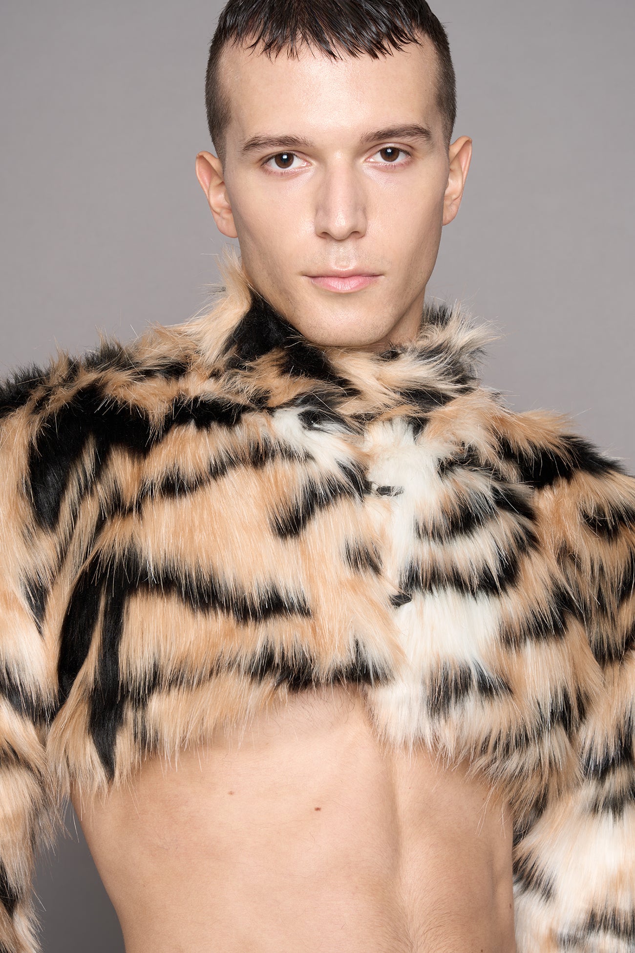 Diva Faux Fur Bolero Tiger — view 11
