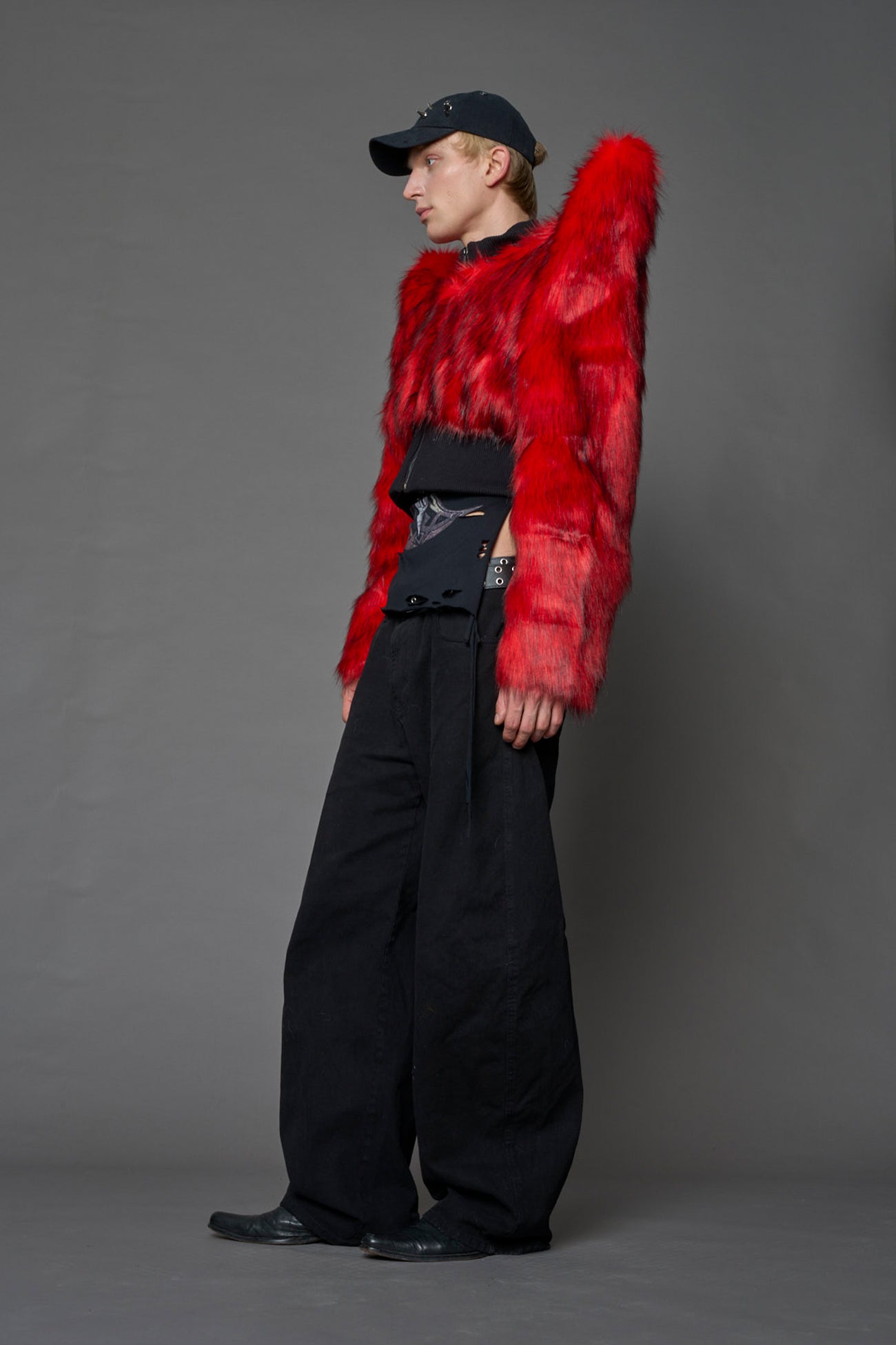 Doomsday Crop Faux Fur Jacket — view 15