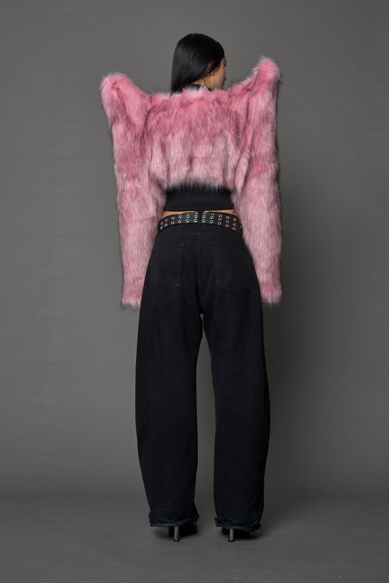 Doomsday Crop Faux Fur Jacket — view 10