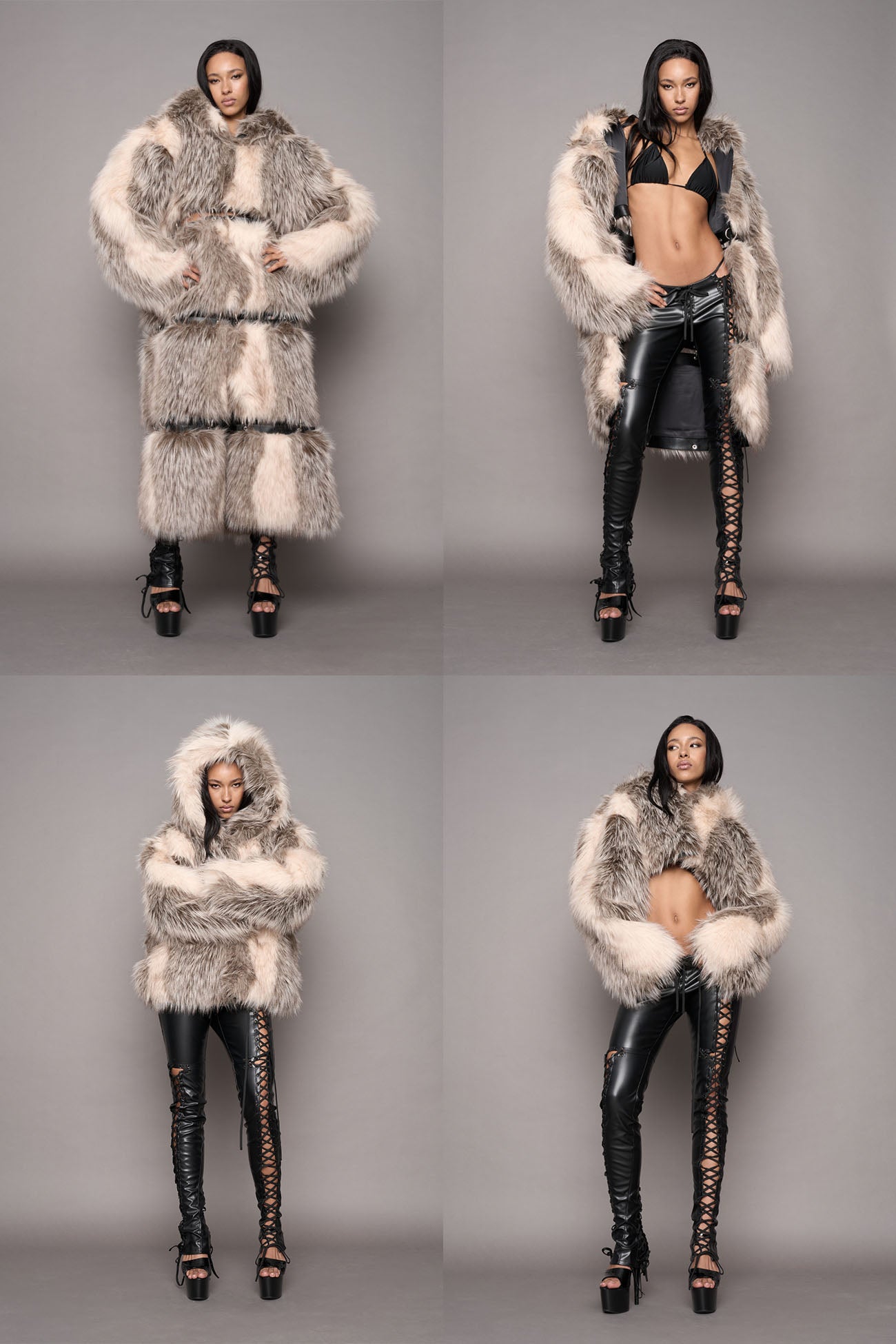 Vip Detachable Faux Fur Coat Dune — view 3