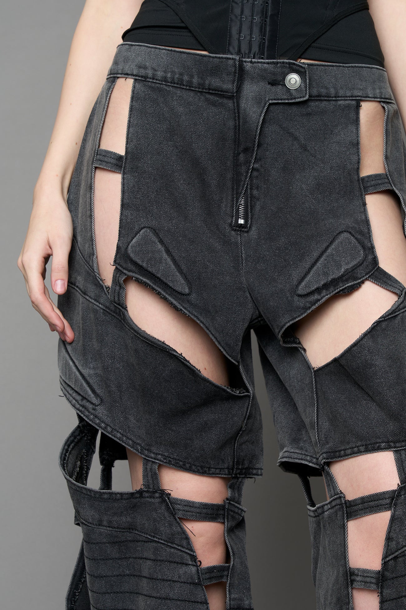 Moto Denim Floating Pants — view 10