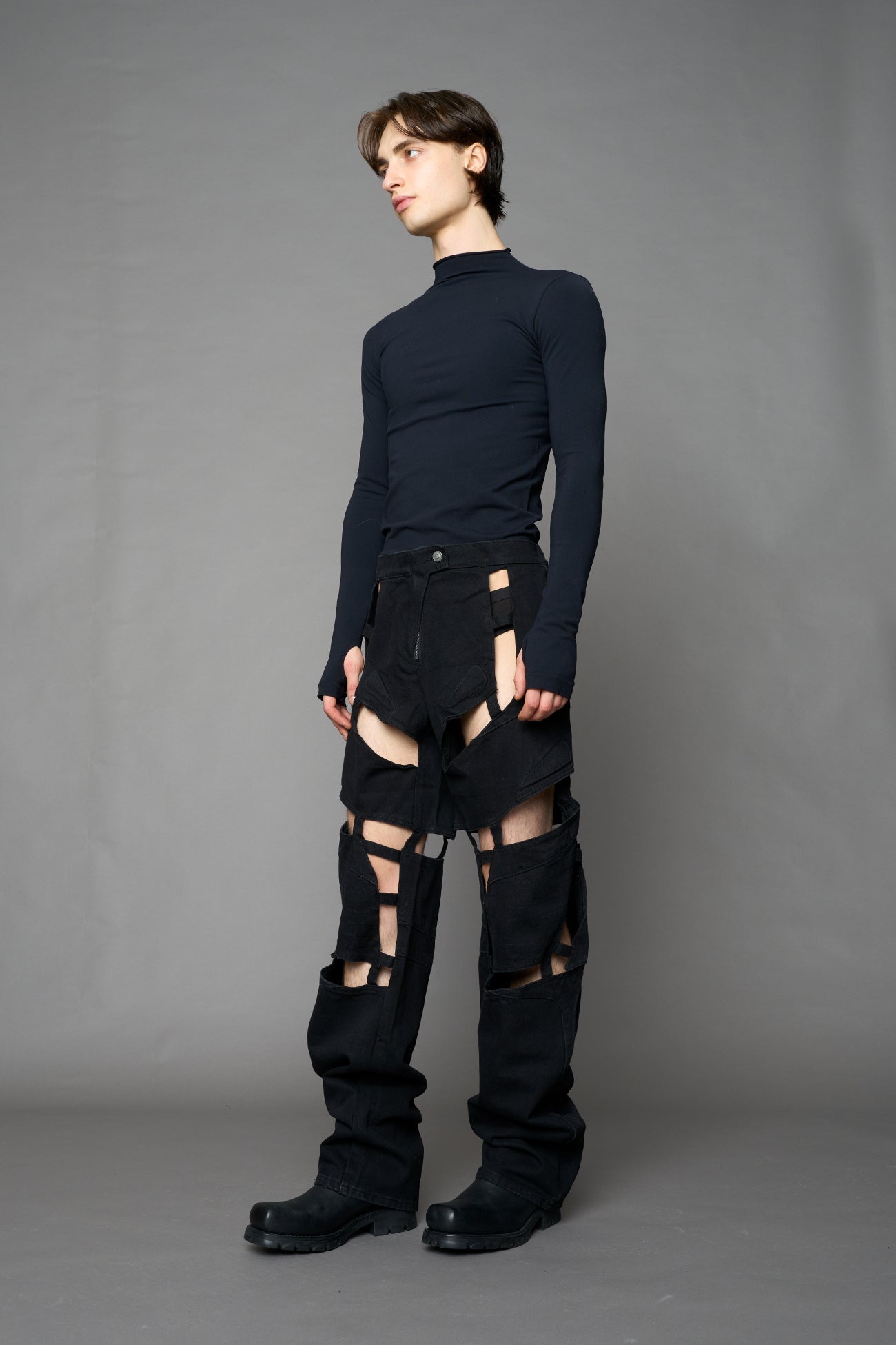 Moto Denim Floating Pants — view 6