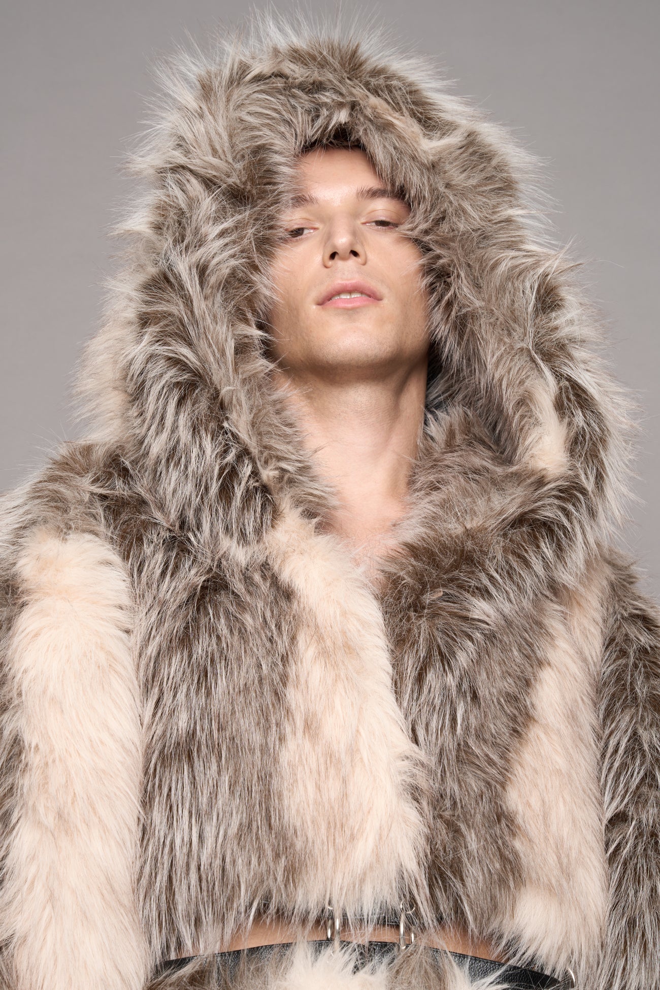 Vip Detachable Faux Fur Coat Dune — view 11