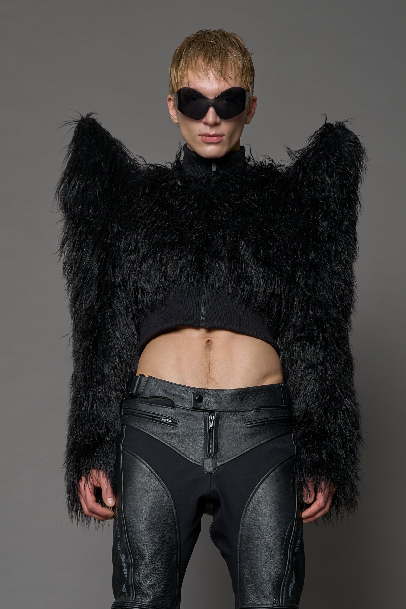 Doomsday Crop Faux Fur Jacket — view 5