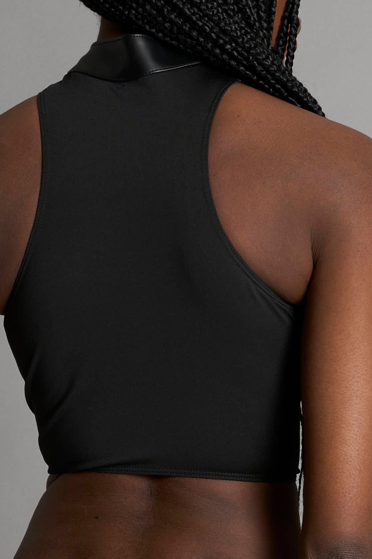 racerback in matte stretch lycra for movement and flexibility