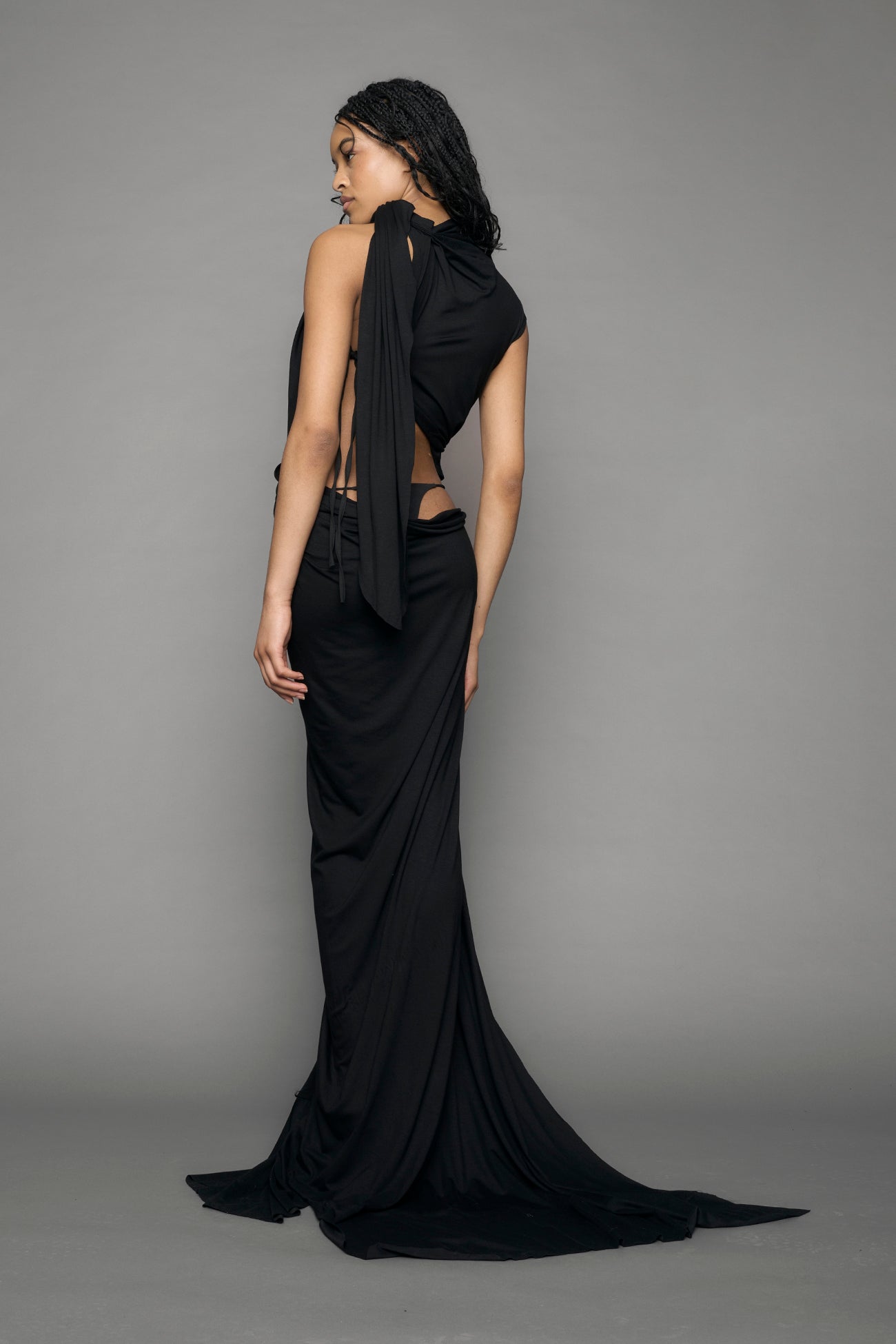Draped Long Dress — view 6