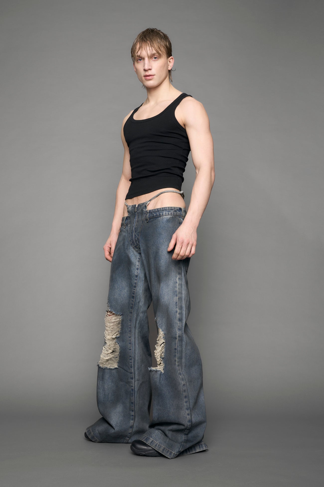 Denim Thong Pants — view 14
