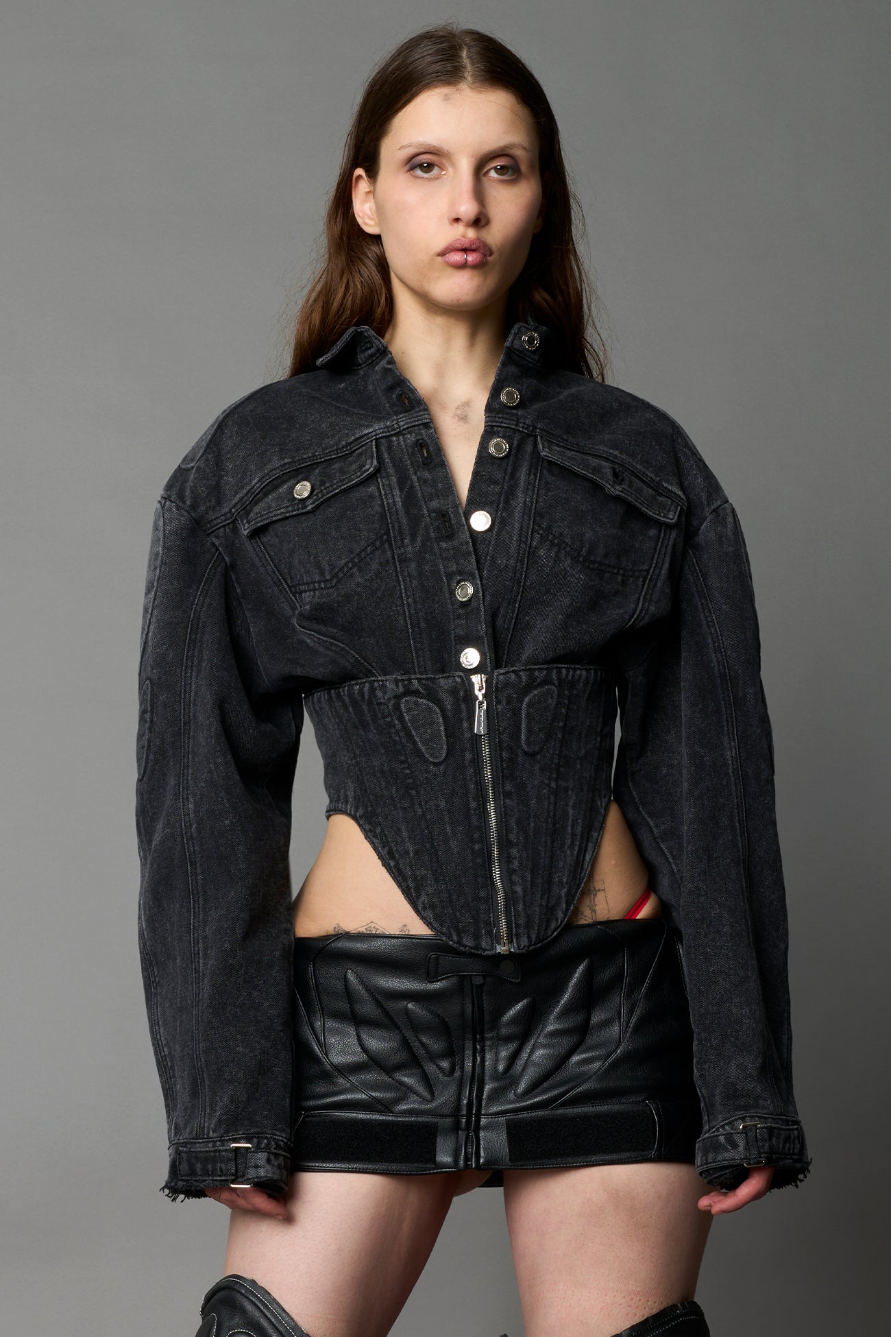XTC Denim Corset Jacket — view 4