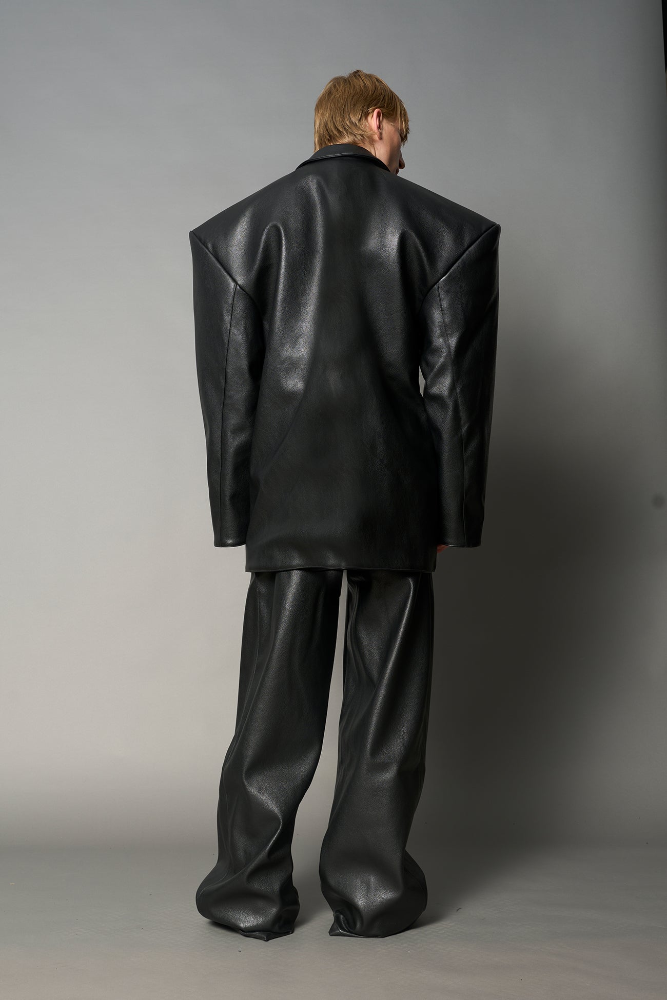 Leather Oversize Blazer — view 9