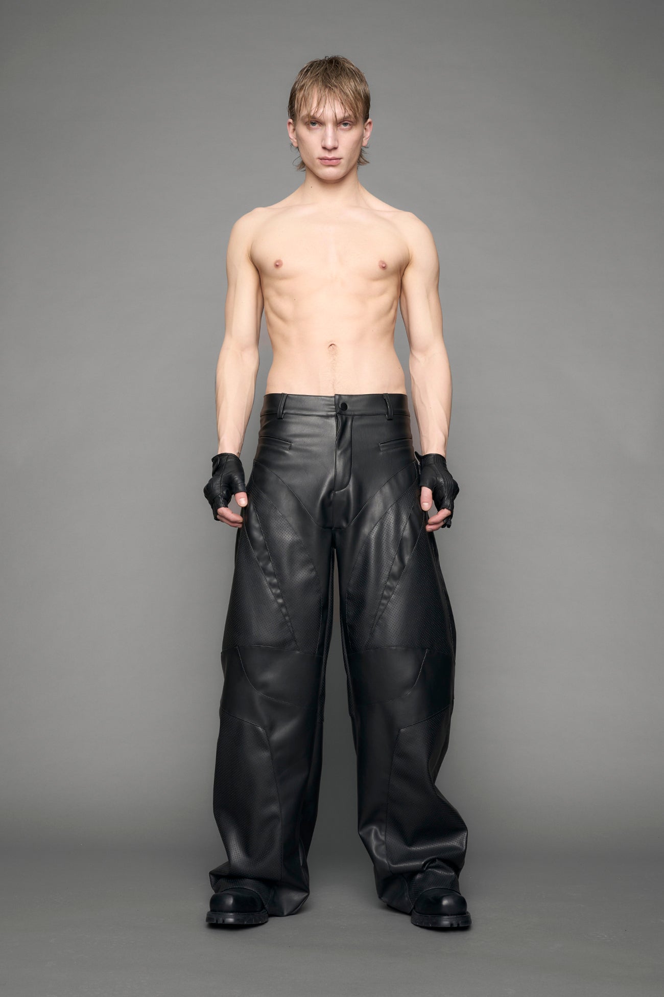 Moto Leather Baggy Pants — view 5
