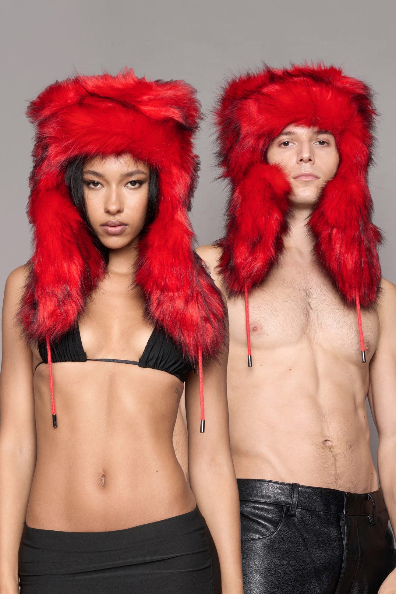 Vip Faux Fur Hat Red — view 8