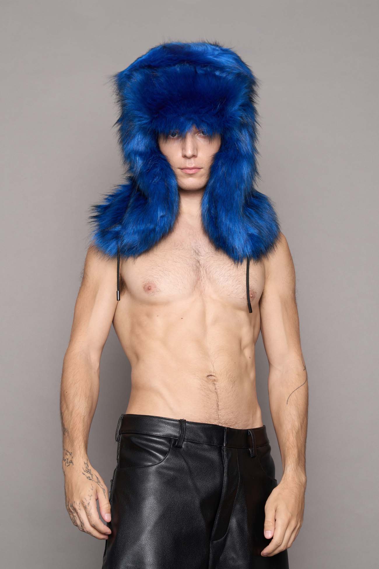 VIP Faux Fur Hat Cobalt — view 5
