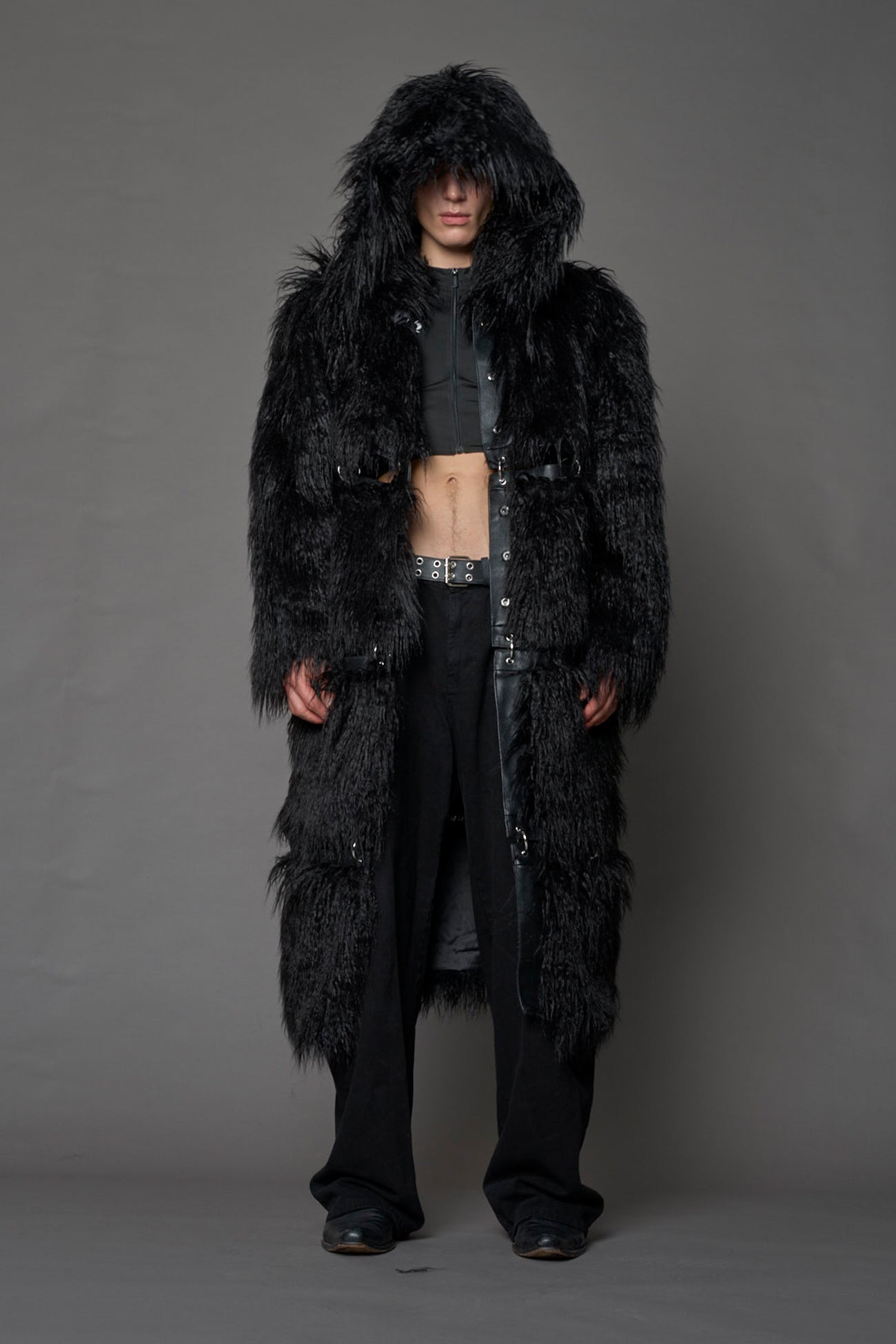 Vip Detachable Faux Fur Coat Black — view 6