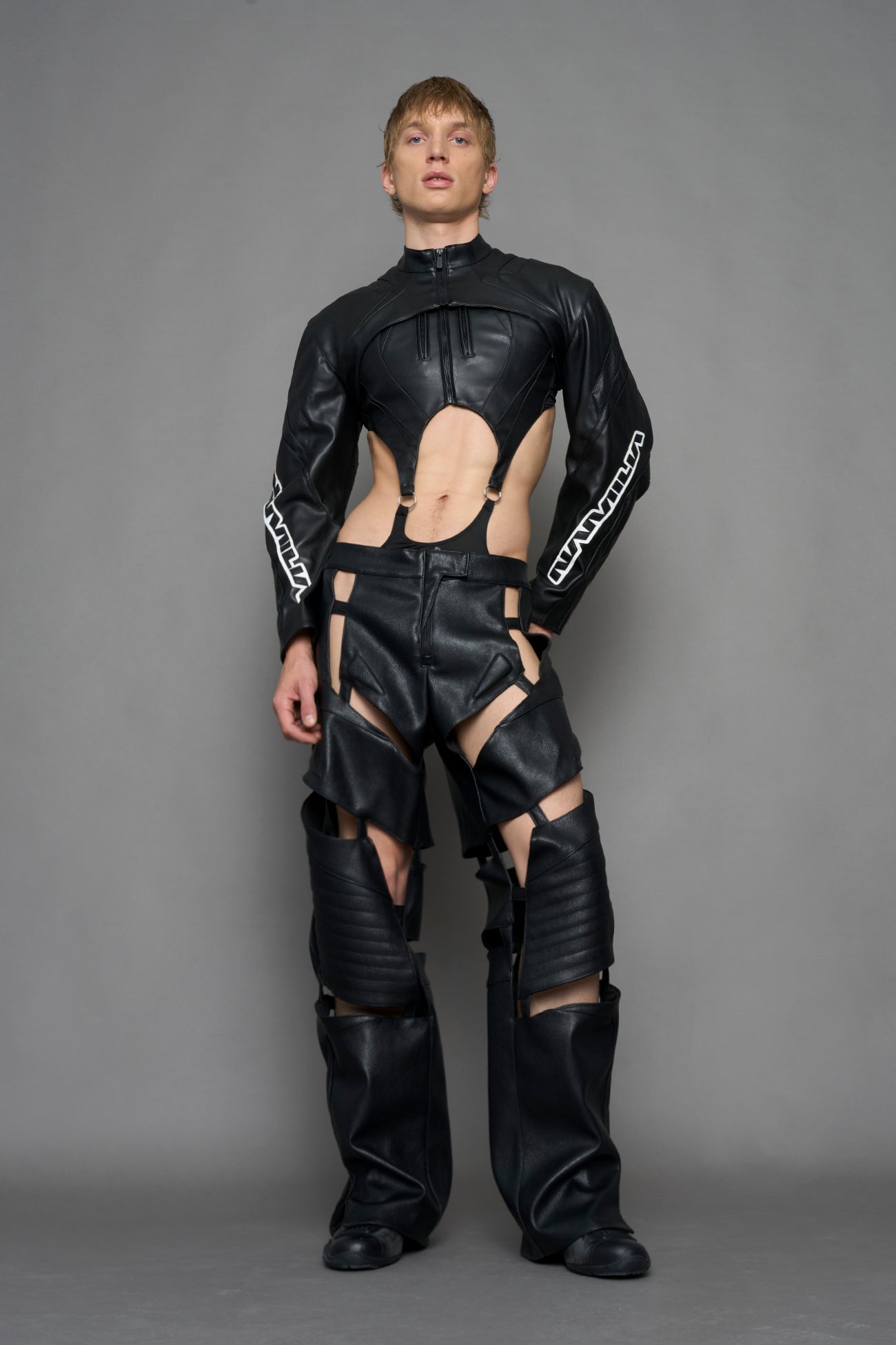 XTC Leather Choker Jacket — view 8