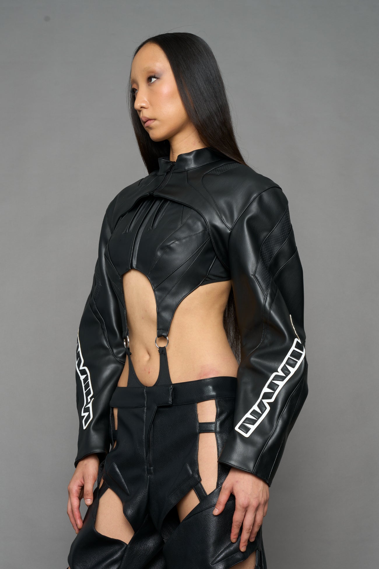 XTC Leather Choker Jacket — view 4
