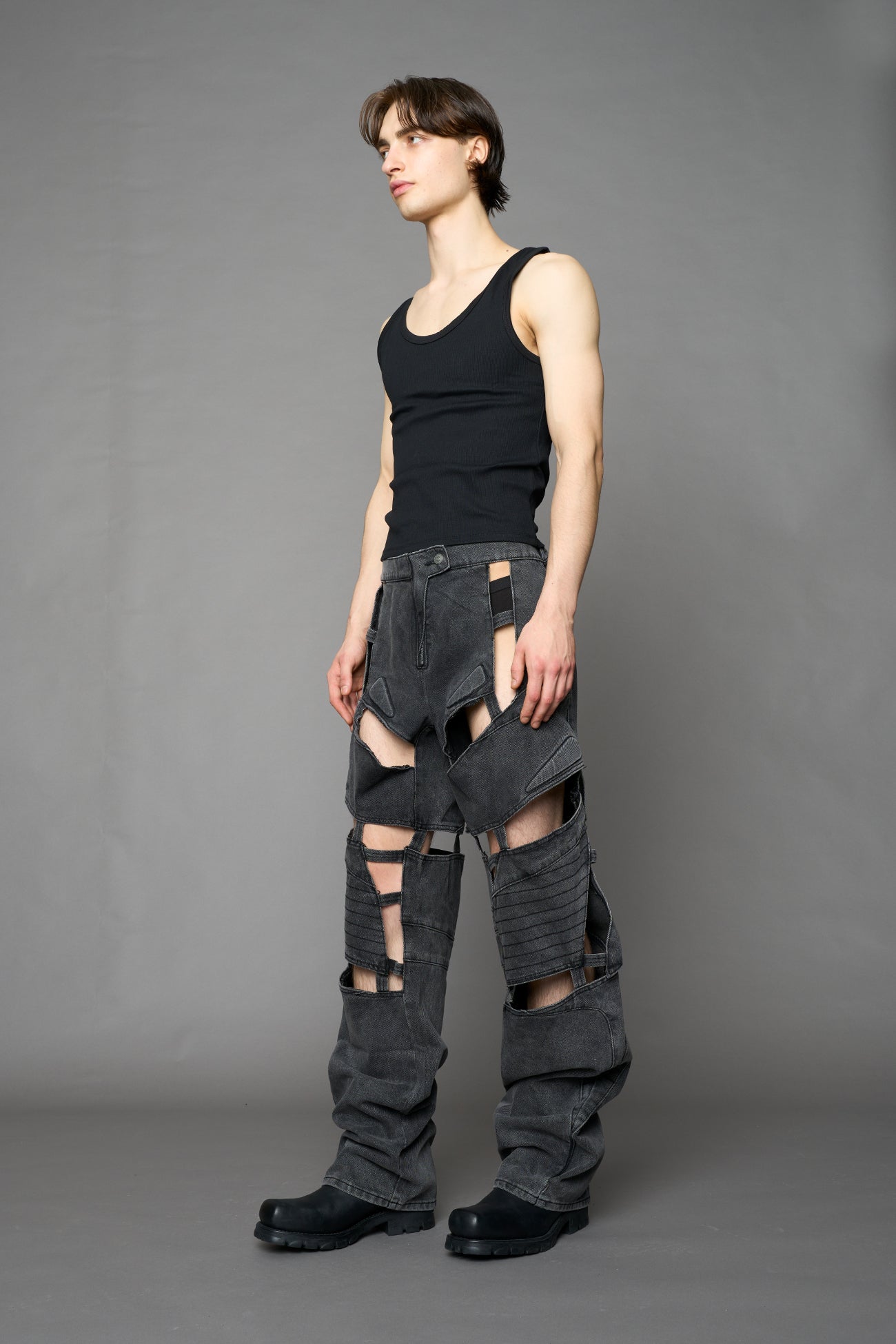 Moto Denim Floating Pants — view 12