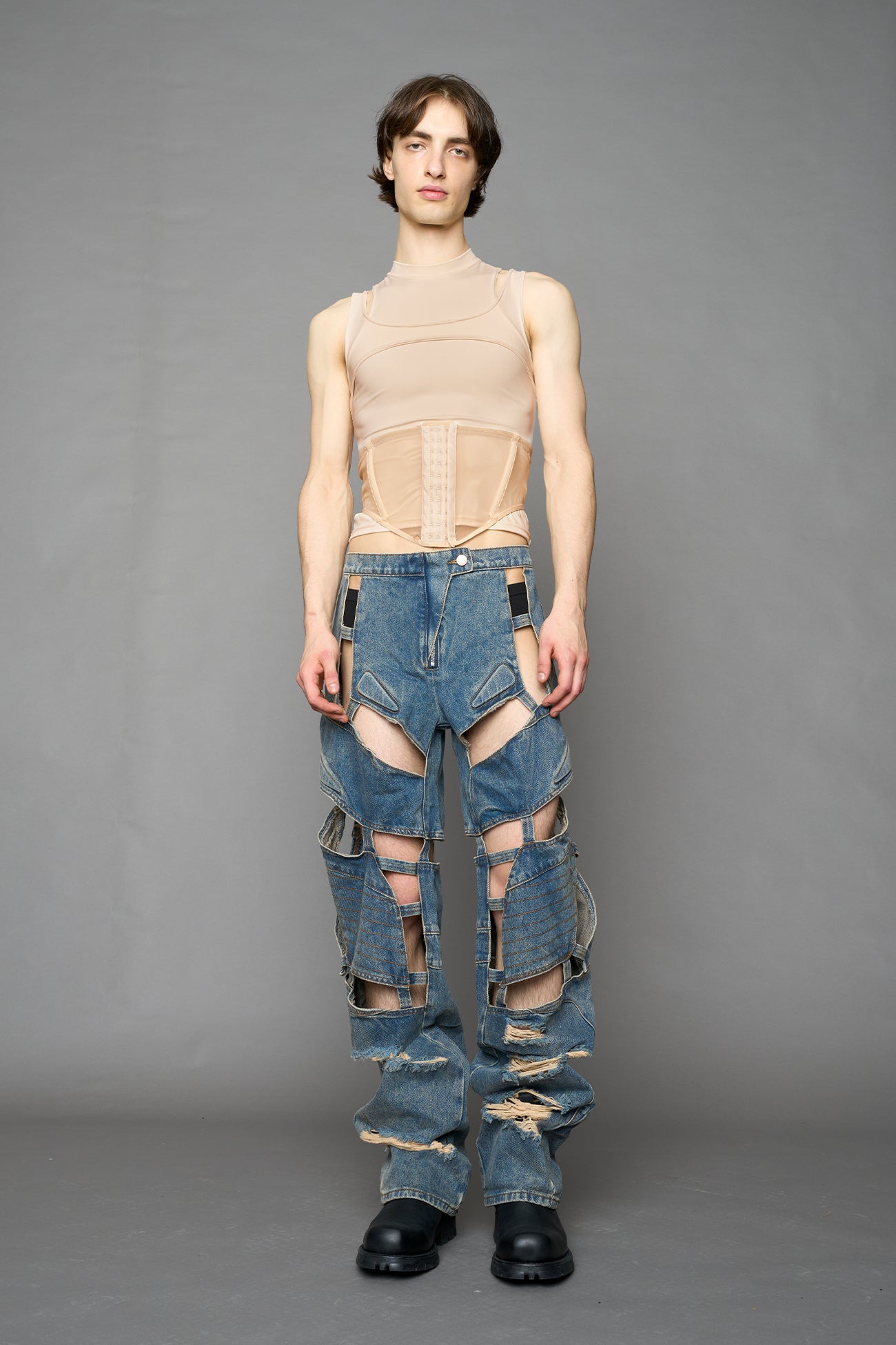 Moto Denim Floating Pants — view 6