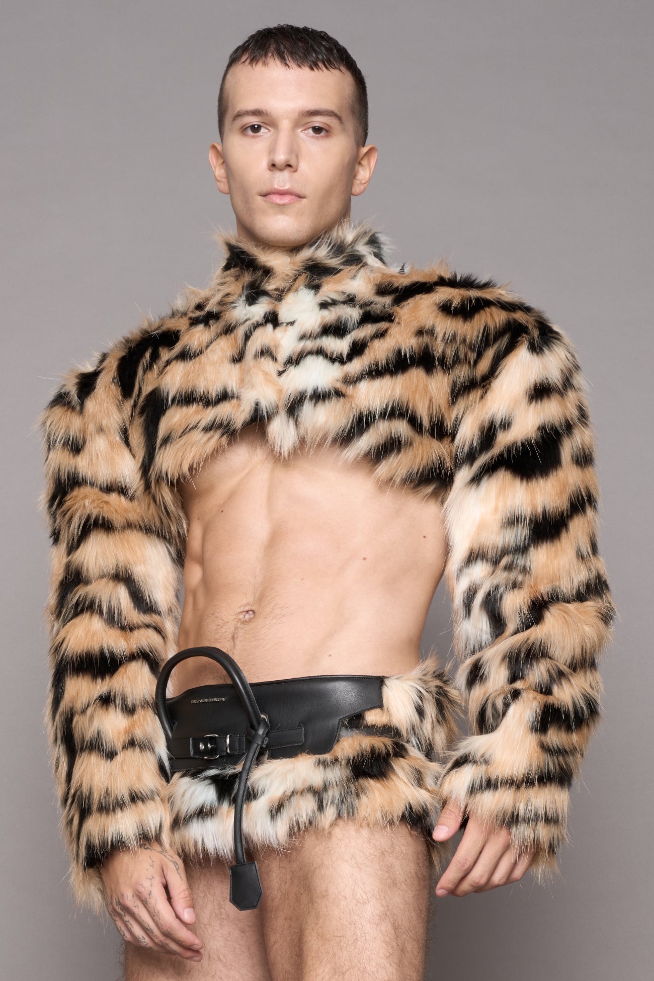 Diva Faux Fur Bolero Tiger — view 8