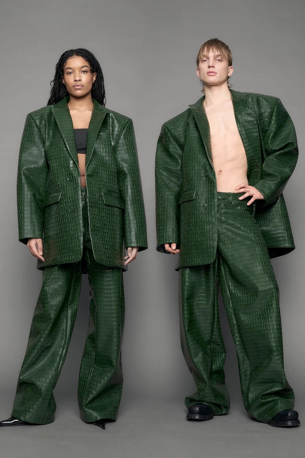 Leather Oversize Blazer — view 1