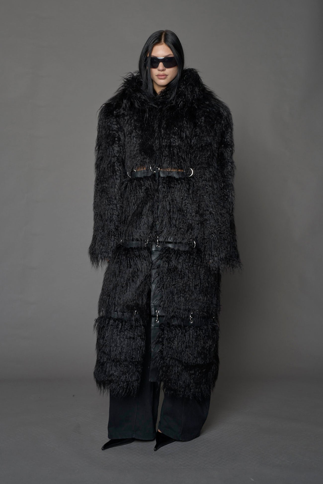 Vip Detachable Faux Fur Coat Black — view 1
