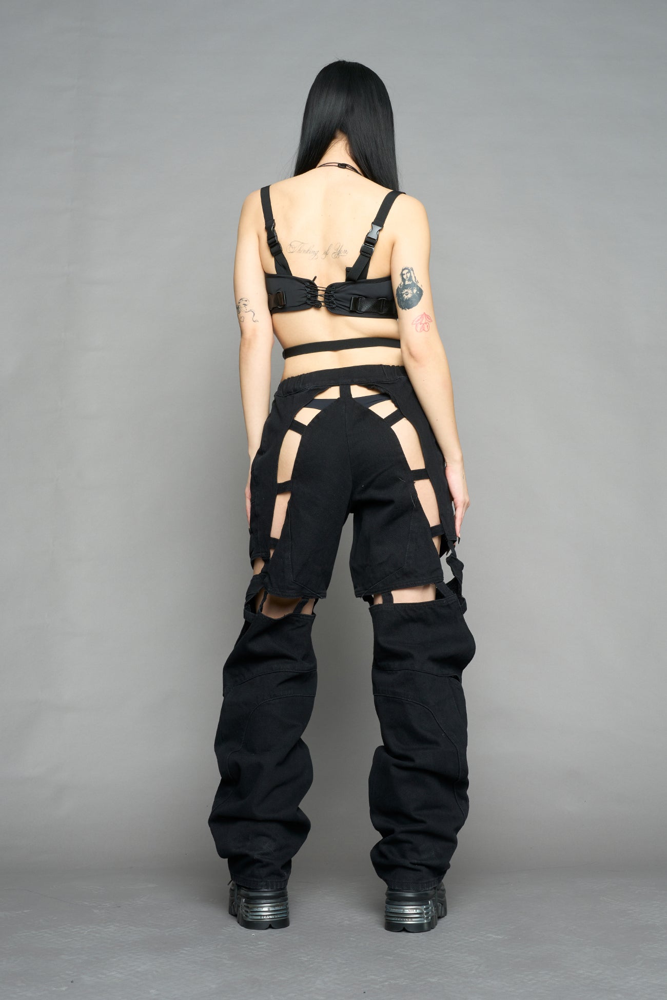 Moto Denim Floating Pants — view 4