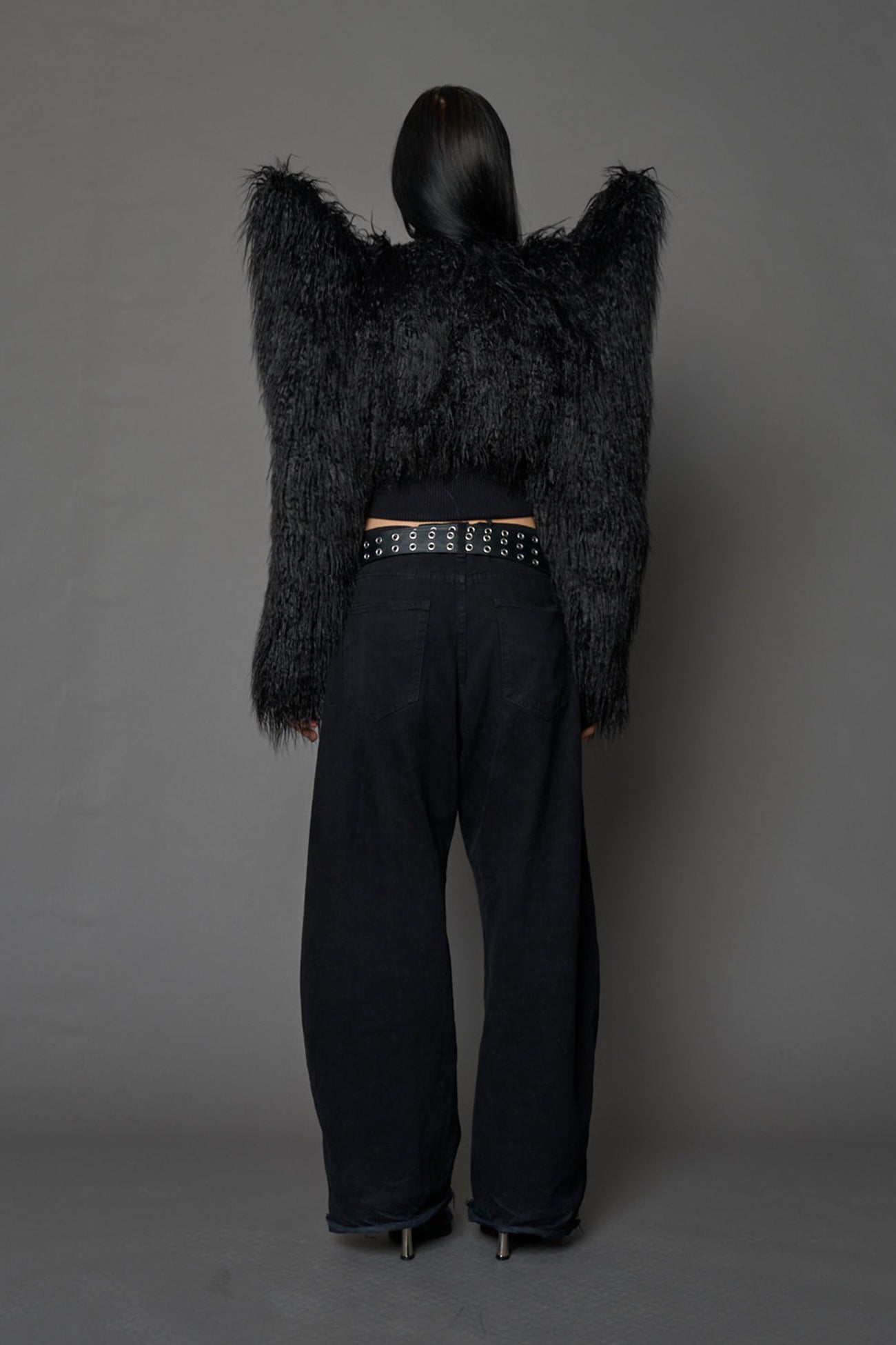 Doomsday Crop Faux Fur Jacket — view 4