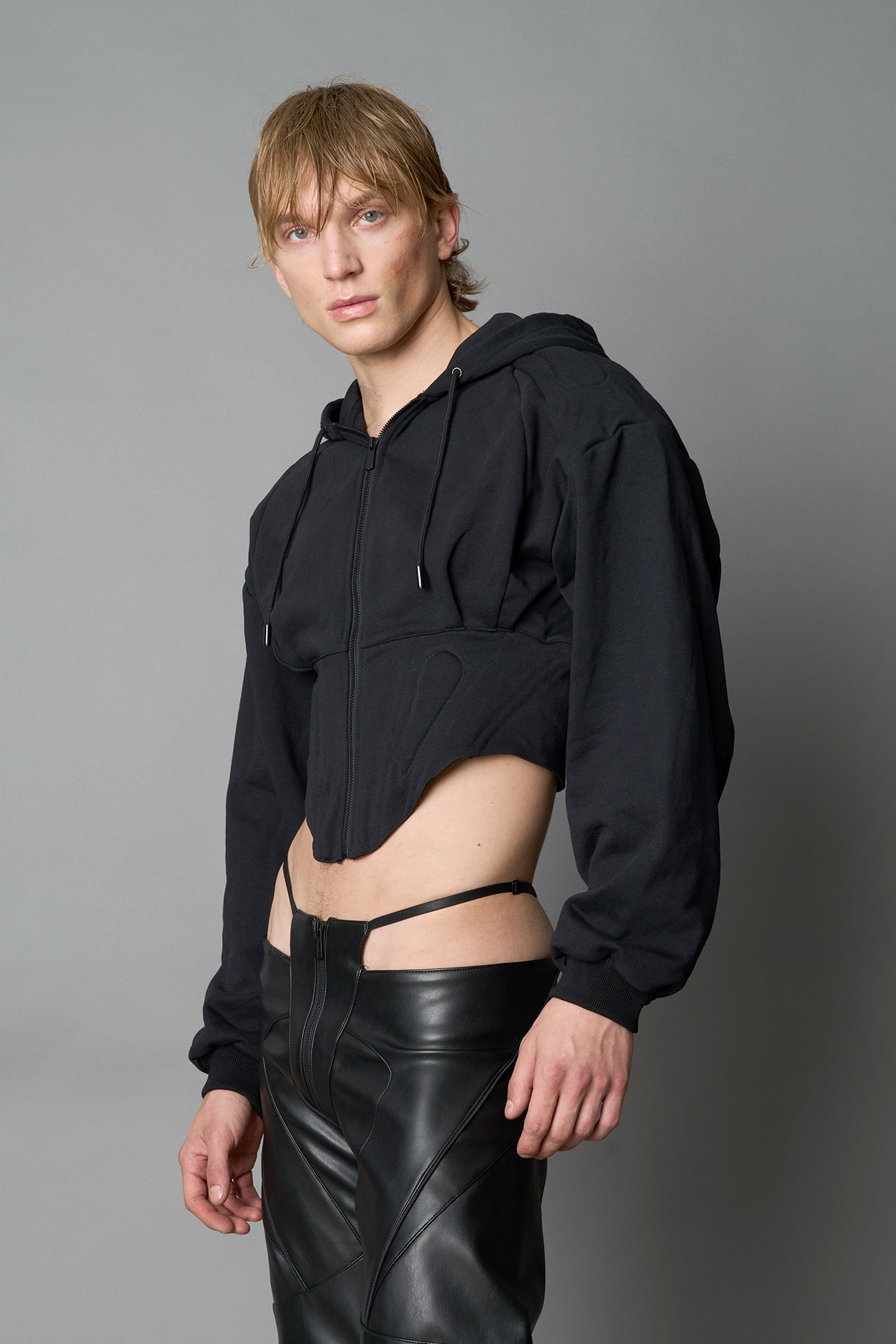 Sweat Corset Zip Hoodie — view 8