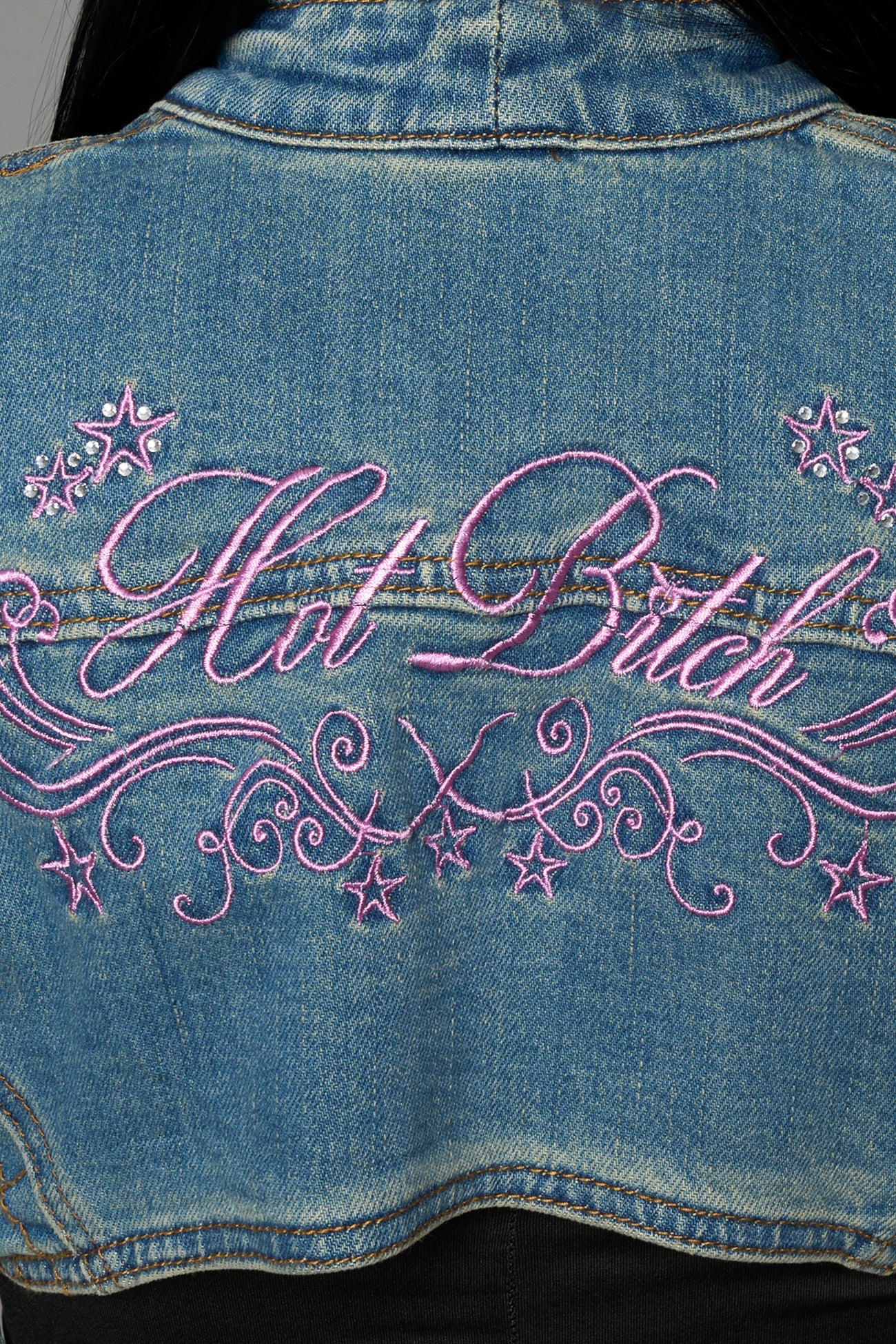 Spike Denim Bolero Jacket detail