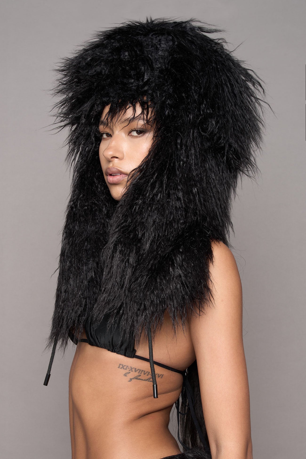 Vip Faux Fur Hat Black — view 2