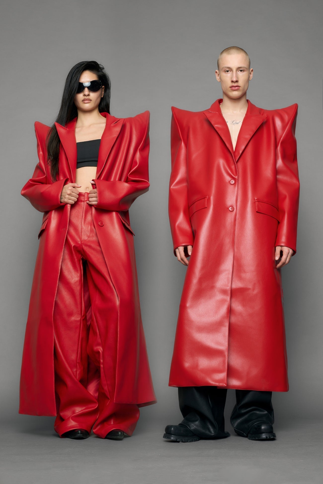 Doomsday Elongated Leather Coat — view 8